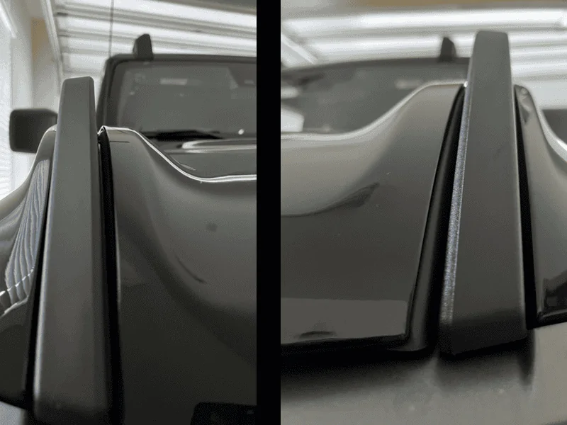 Ford Bronco Uneven hood/trail sight gaps 1698439850609