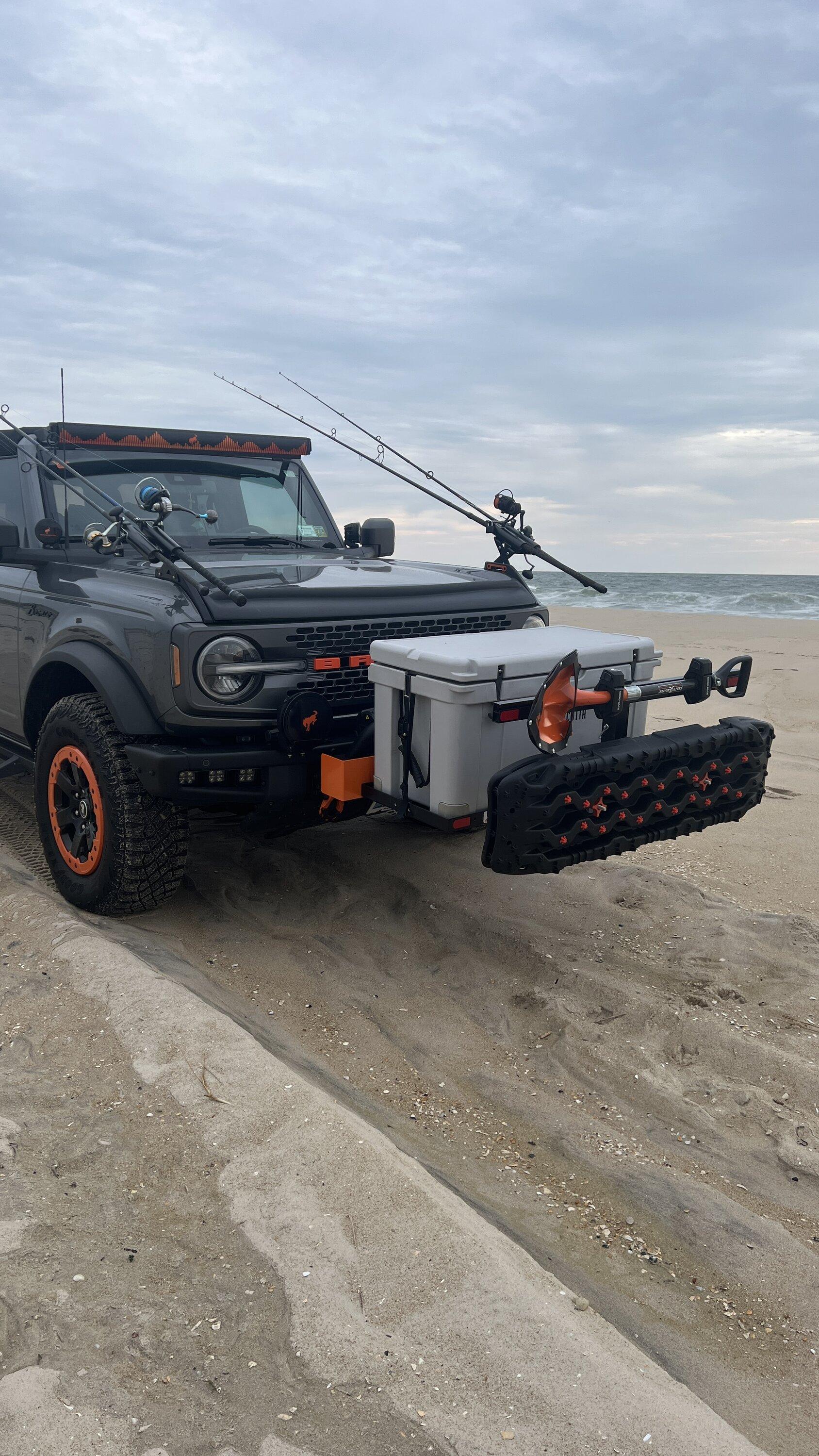 Ford Bronco Front Receiver Hitch for High Mount Winch Plate IMG_5569