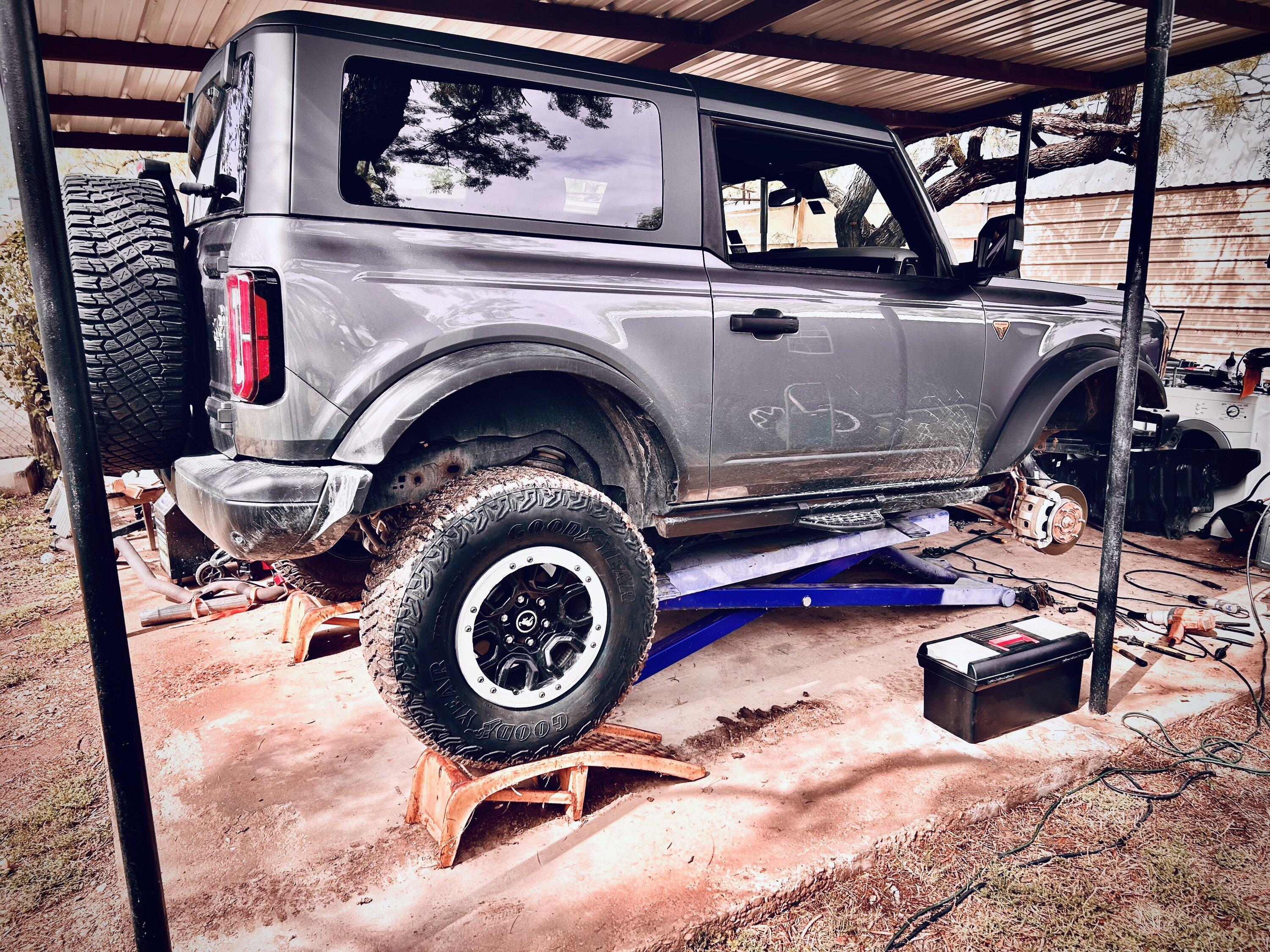 Ford Bronco Lessons learned from installing the HOSS 3.0/74Weld steering rack IMG_1750