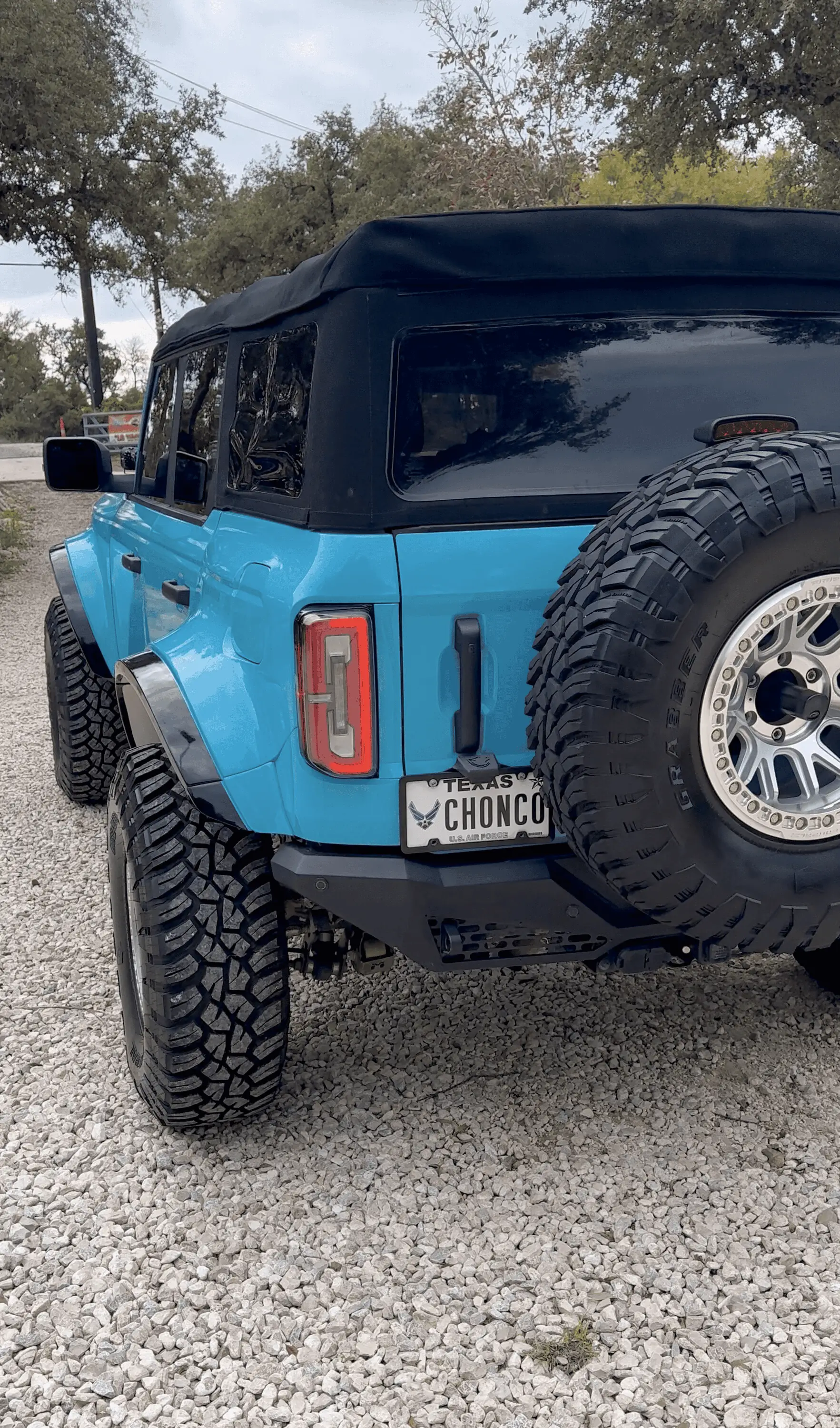 Ford Bronco Metro Gloss Blu Glauco Vinyl Wrap on 8” ADV kit 1698705806800