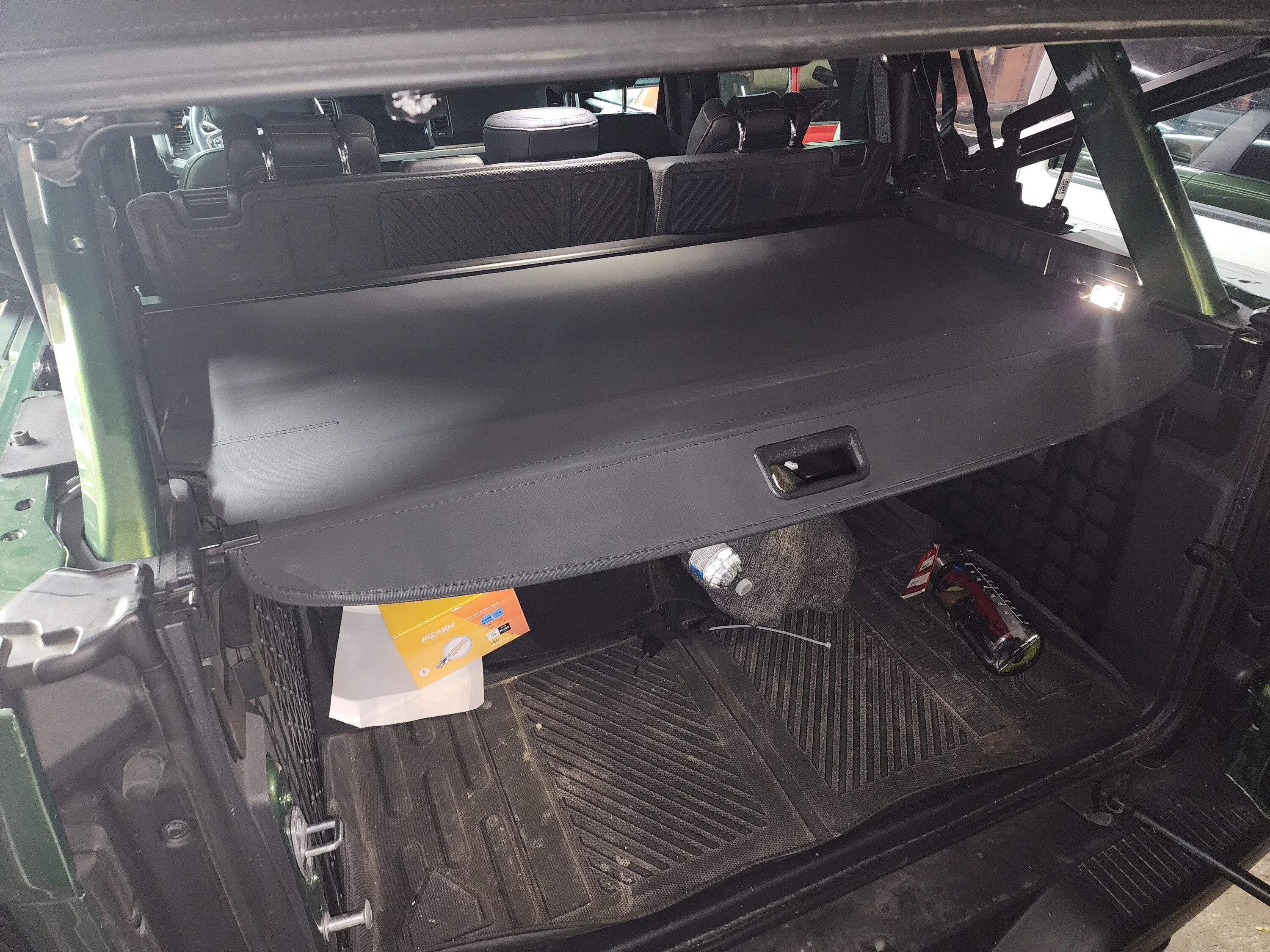 Ford Bronco FS: BJD Customs Window Storage Bag, Retractable Cargo Cover 4 - OLoX3zQ