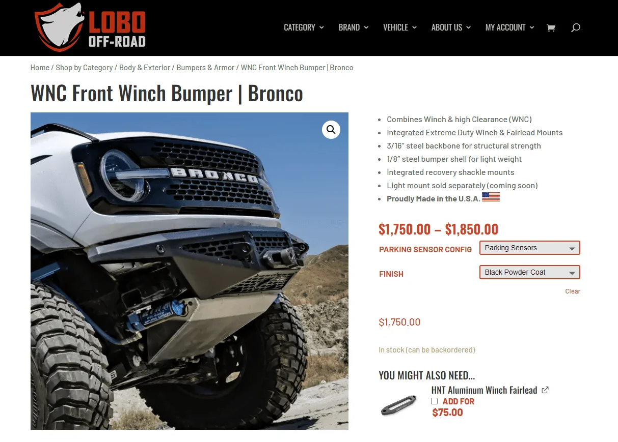 Ford Bronco Lowest Profile 2.7L Winch Bumper/Mount? 1698935372334