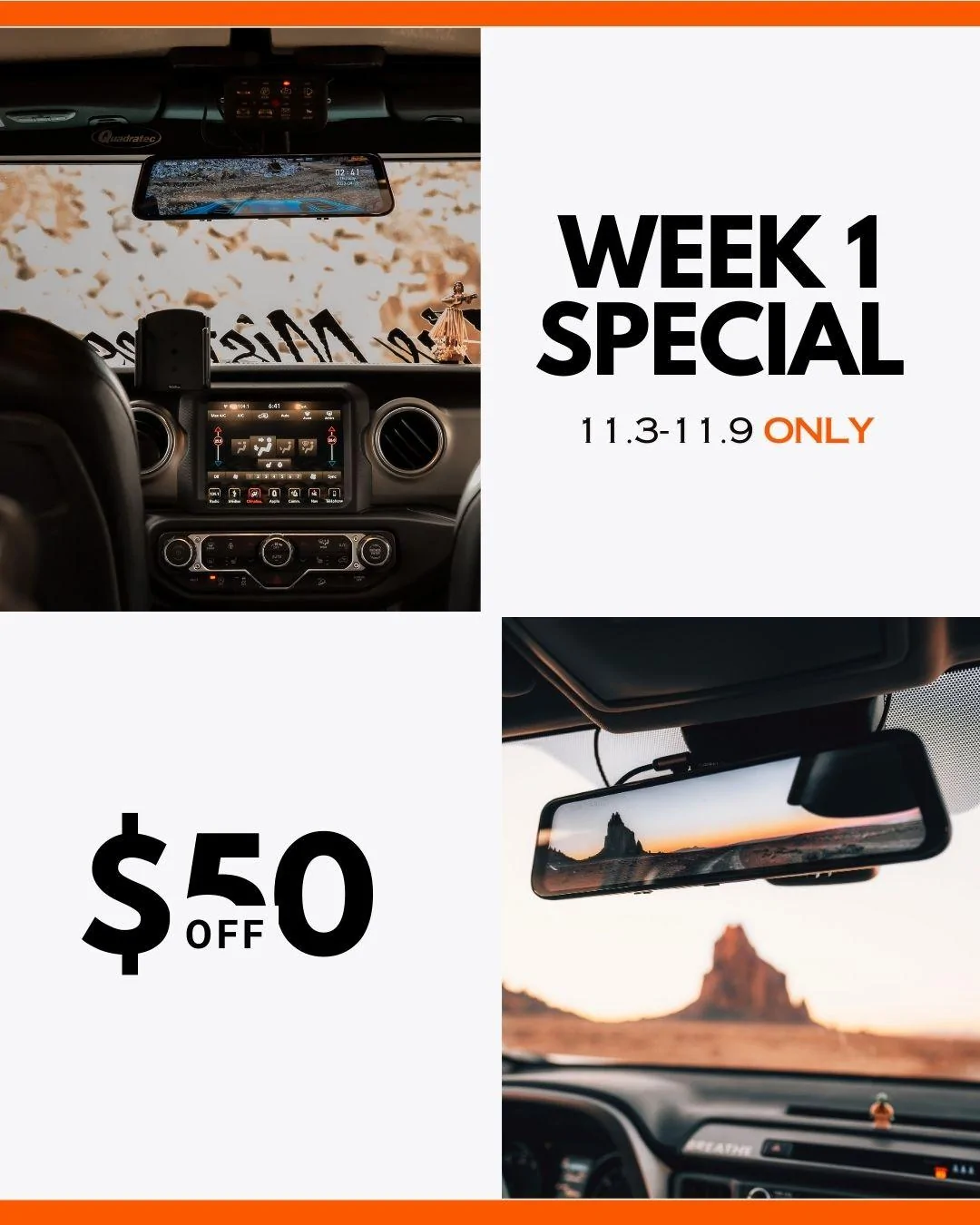 Ford Bronco OFFICAL DISCOUNT on Wolfbox  G900 and G890 Smart Mirror / Dash Cam 5