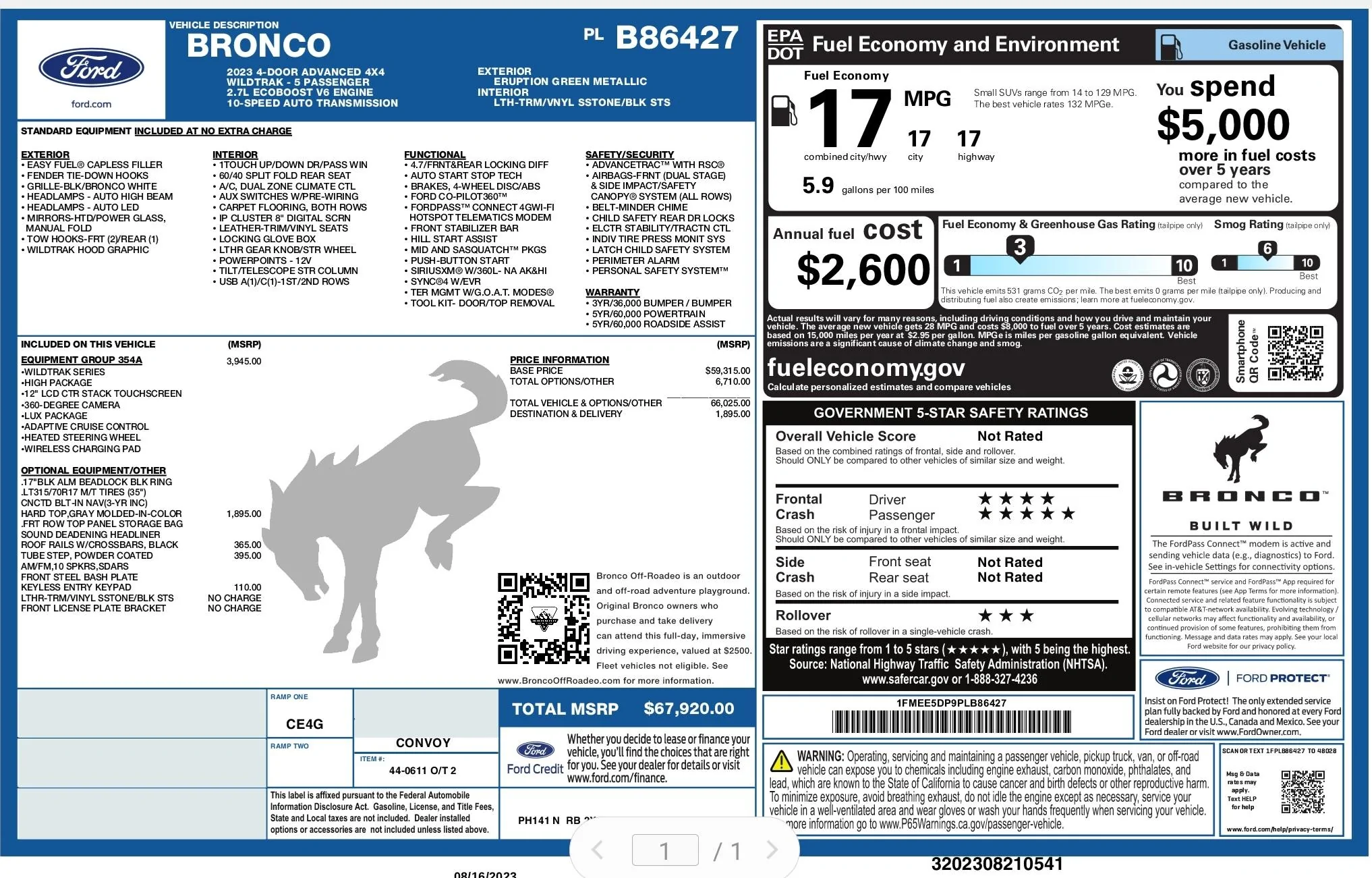 Ford Bronco 2022 Loaded Wildtrack Pricing Screenshot_20230823_193107_Write on PDF