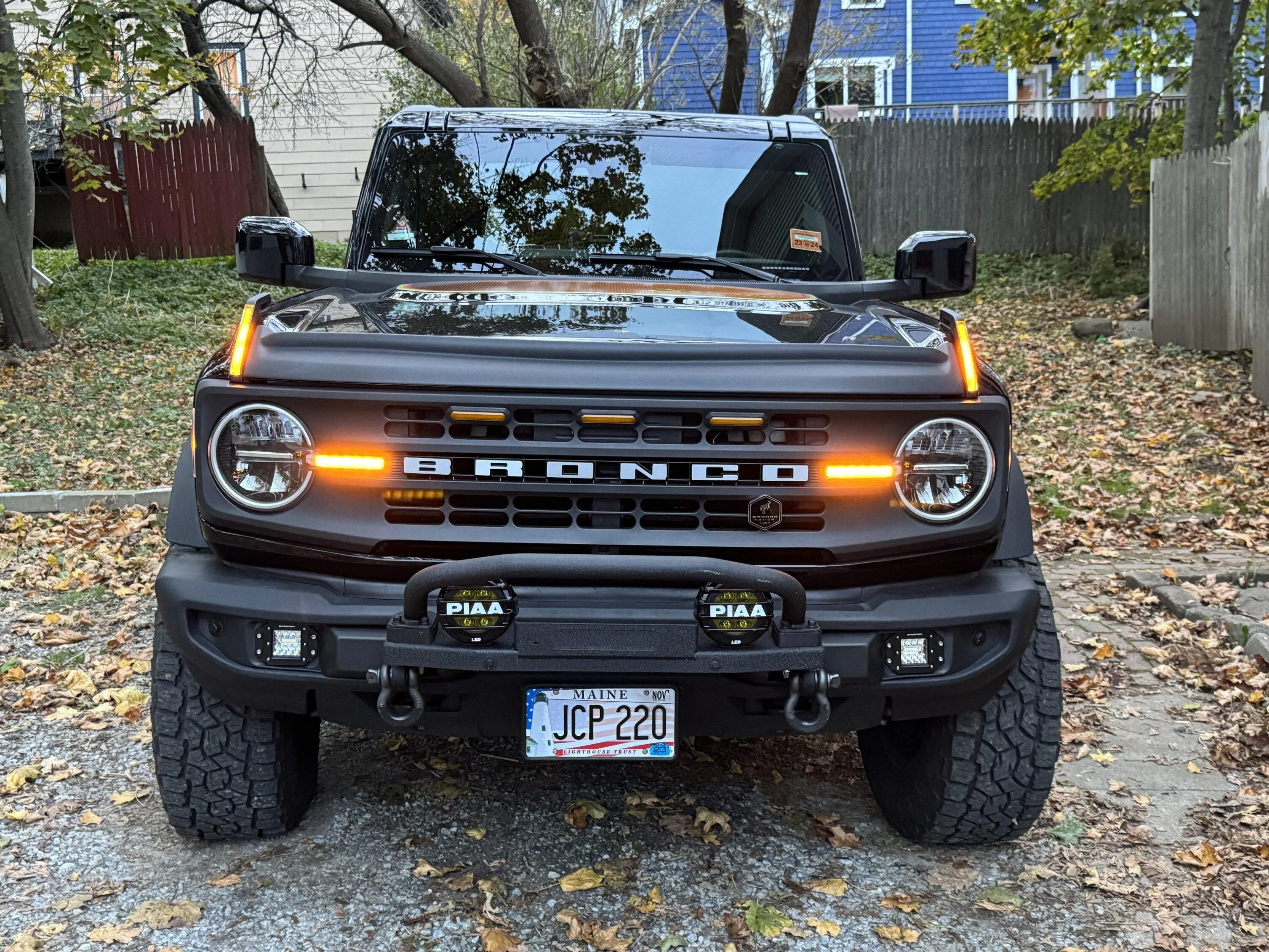 Ford Bronco Replacing Plastic Front Bumper Fog Lights IMG_0069