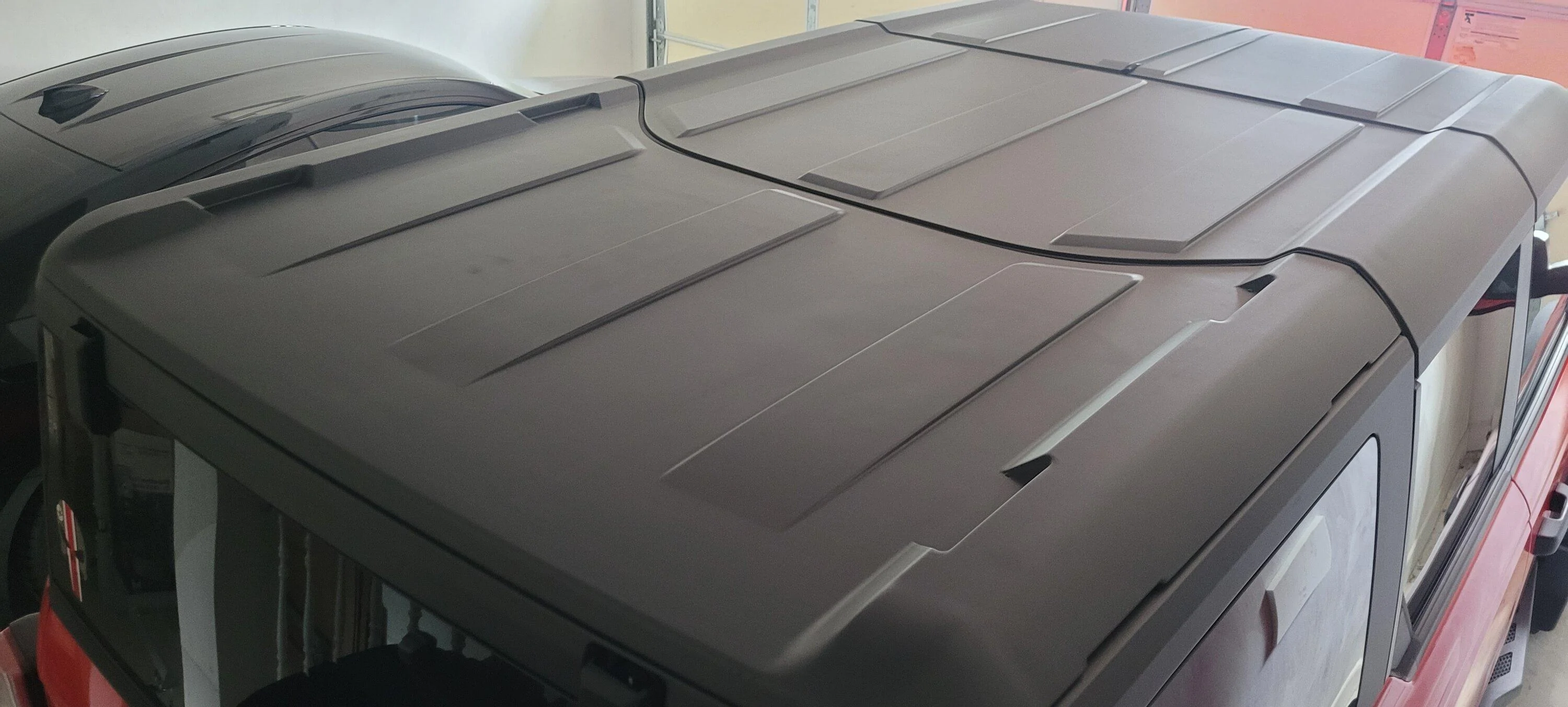 Ford Bronco MIC hard top surface now resembles the moon's surface 20230910_121236
