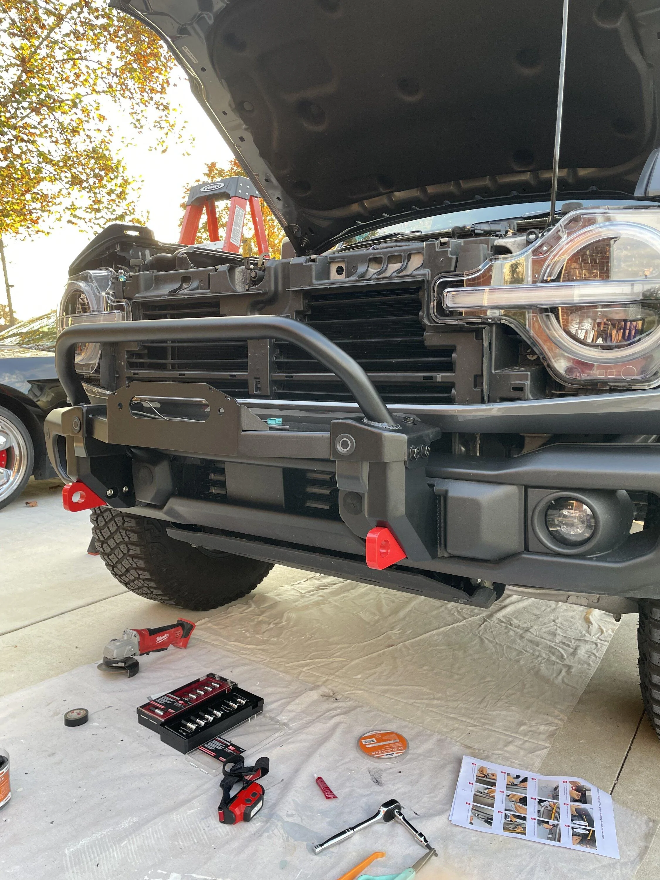 Ford Bronco High Mount Winch Plate installed on Capable Bumper 8995ADCD-8333-490E-9621-030DB5CCAAC4