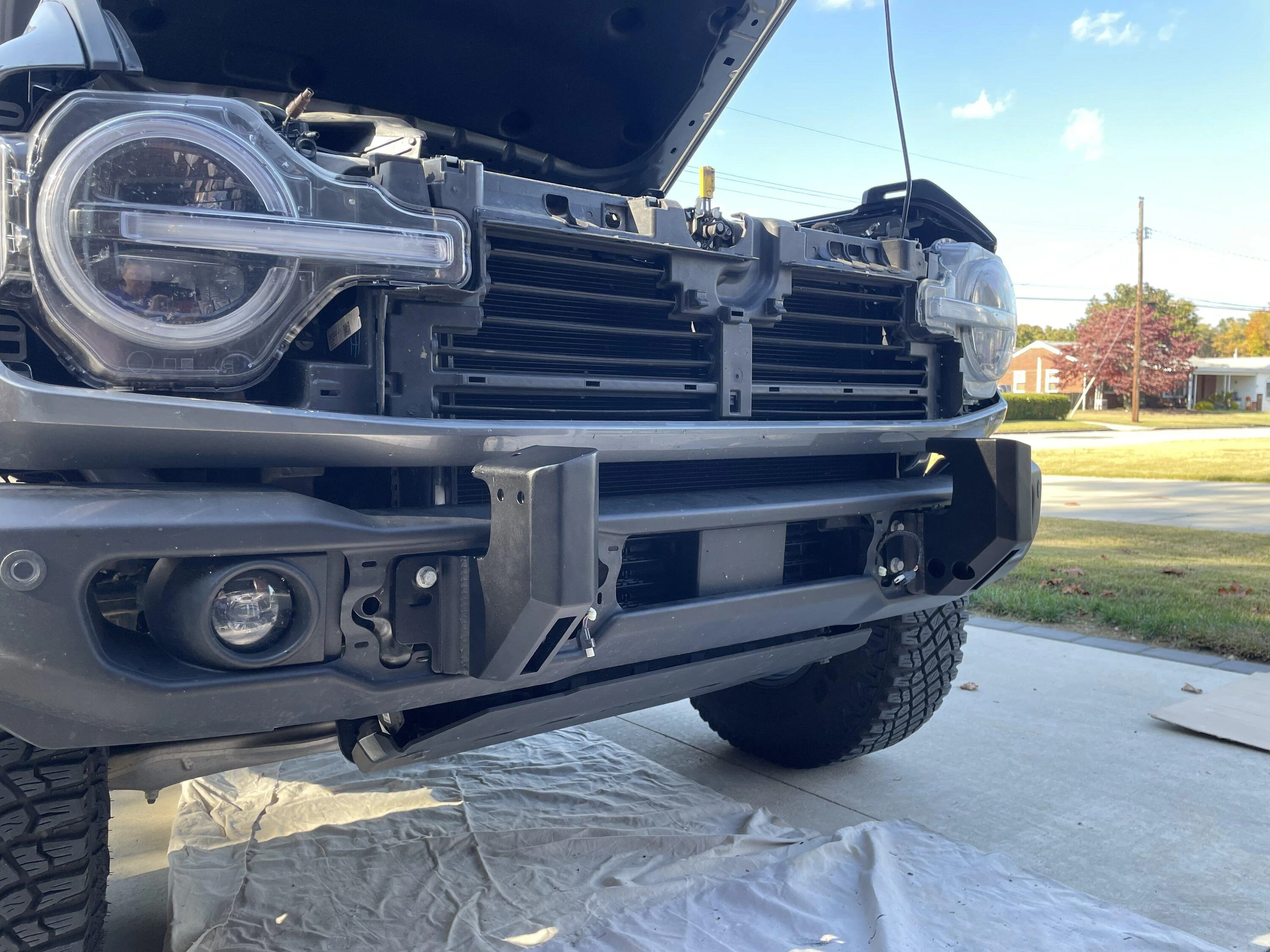 Ford Bronco High Mount Winch Plate installed on Capable Bumper 02767B38-D9A8-42A8-875A-B3679D14DB16