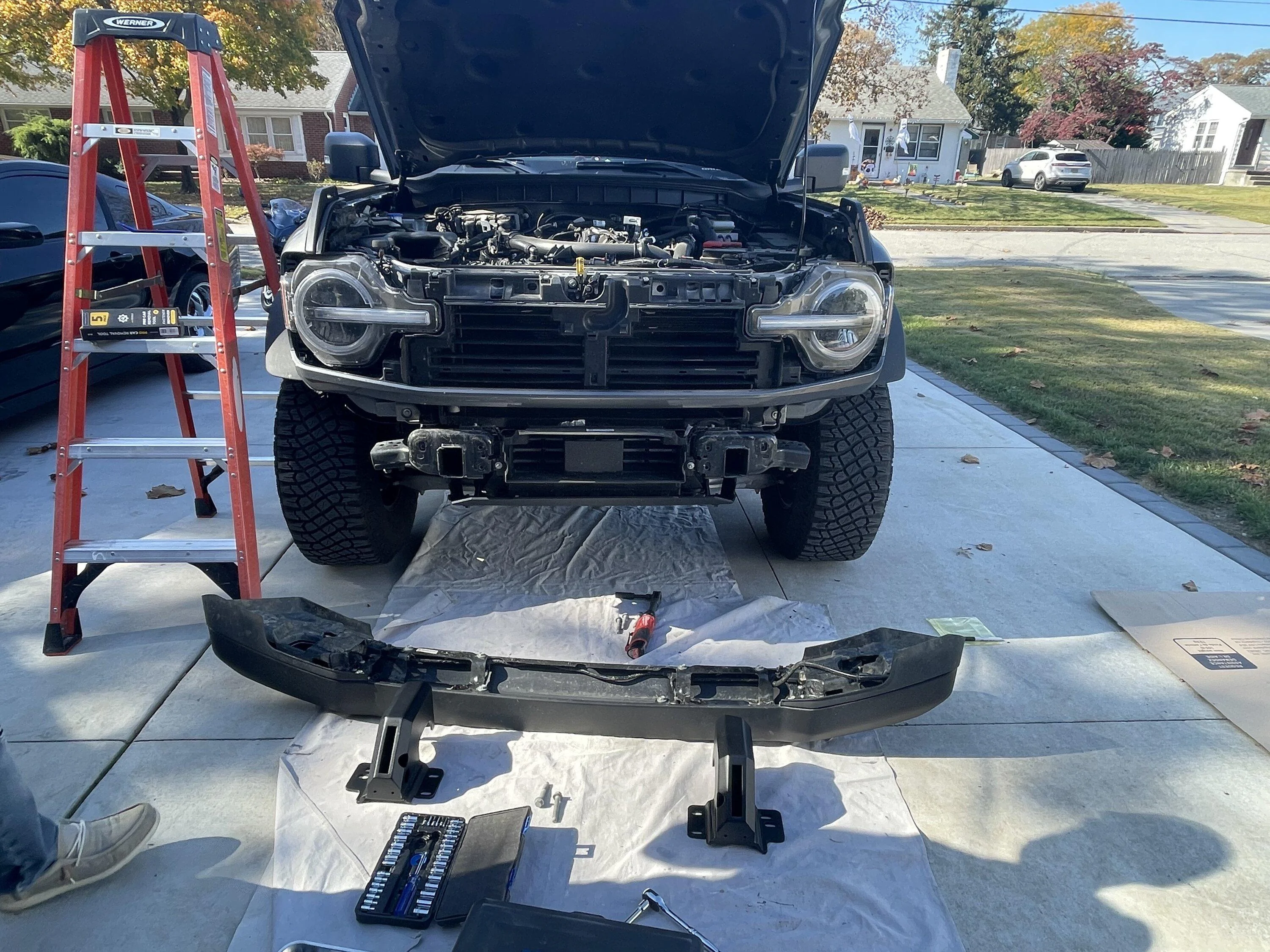 Ford Bronco High Mount Winch Plate installed on Capable Bumper 12E2AA9D-A7ED-48FE-AC9A-E278097C5A9E