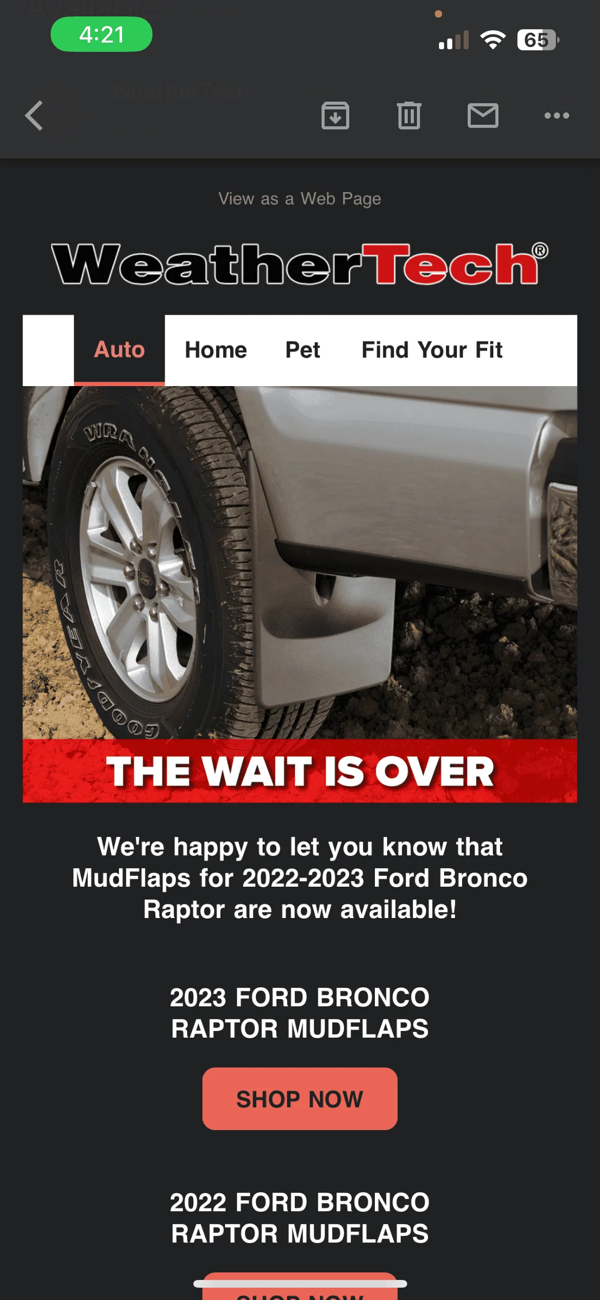 Ford Bronco Weathertech Mudflaps/Bronco Raptor IMG_1814