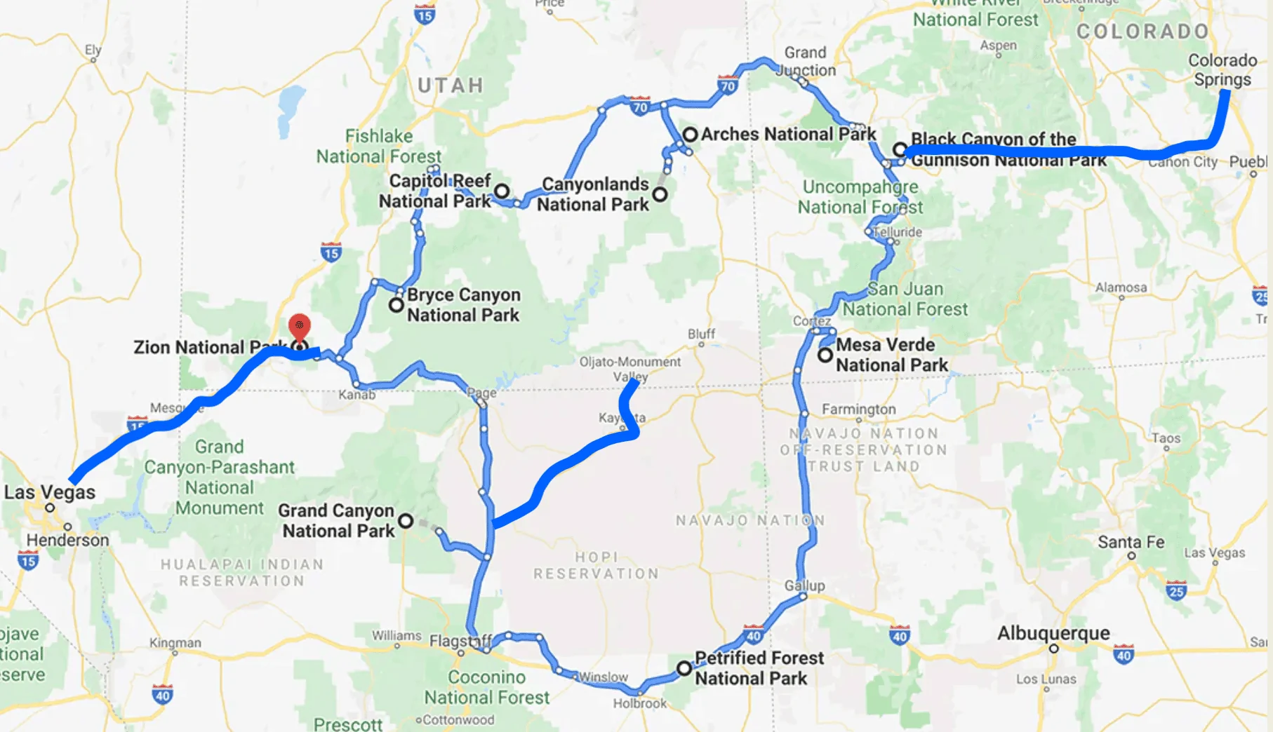 Ford Bronco National Parks of the Grand Circle Road Trip Screen Shot 2023-11-14 at 9.39.27 AM