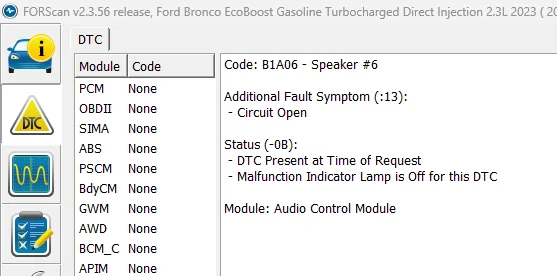 Ford Bronco 2023 Bronco Total Speaker Upgrade Notes DTC