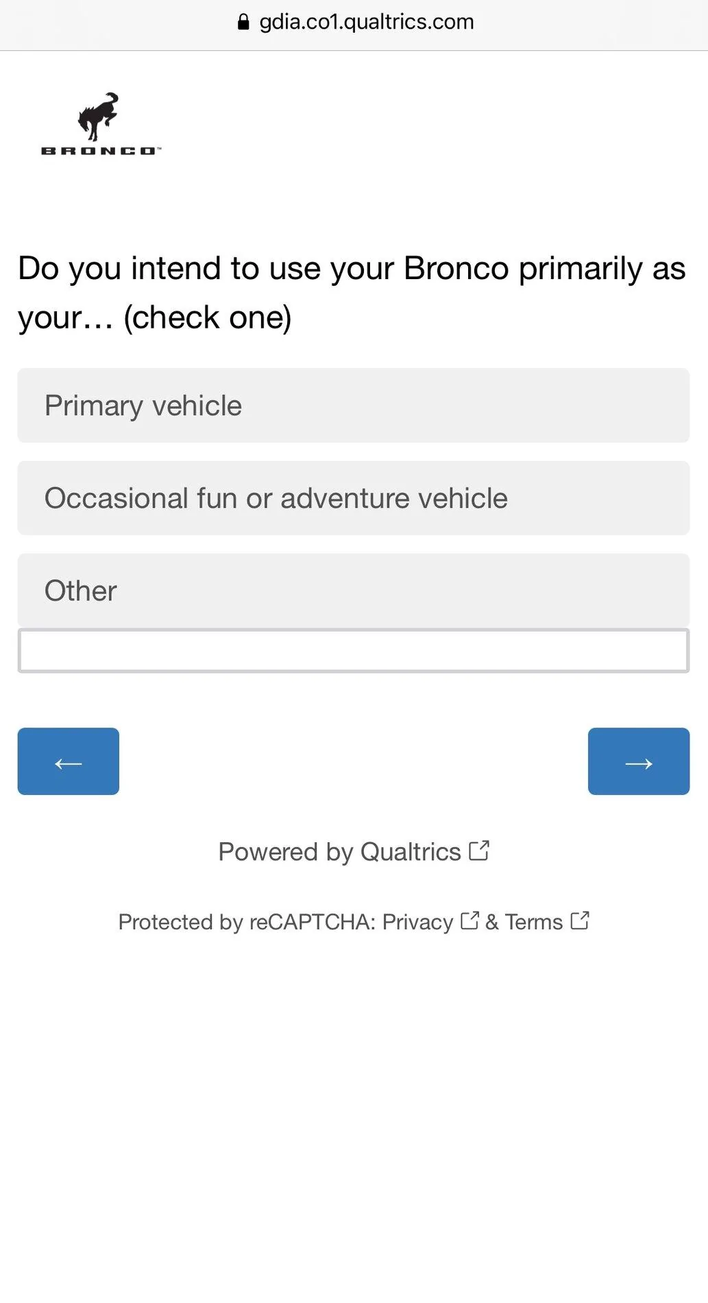 Ford Bronco Ford Sends New Survey: "Bronco Needs Your Help" C3C38D64-1D5F-40D9-839F-7FBD5318D0E3