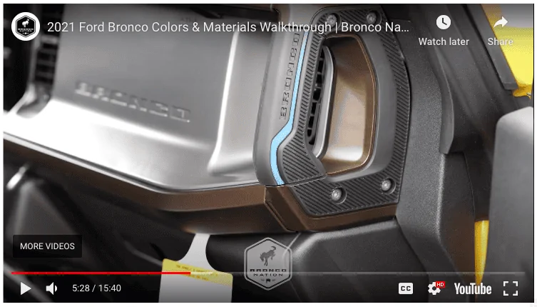 Ford Bronco Leather Seats and Carpet Screen Shot 2020-11-03 at 17.41.29