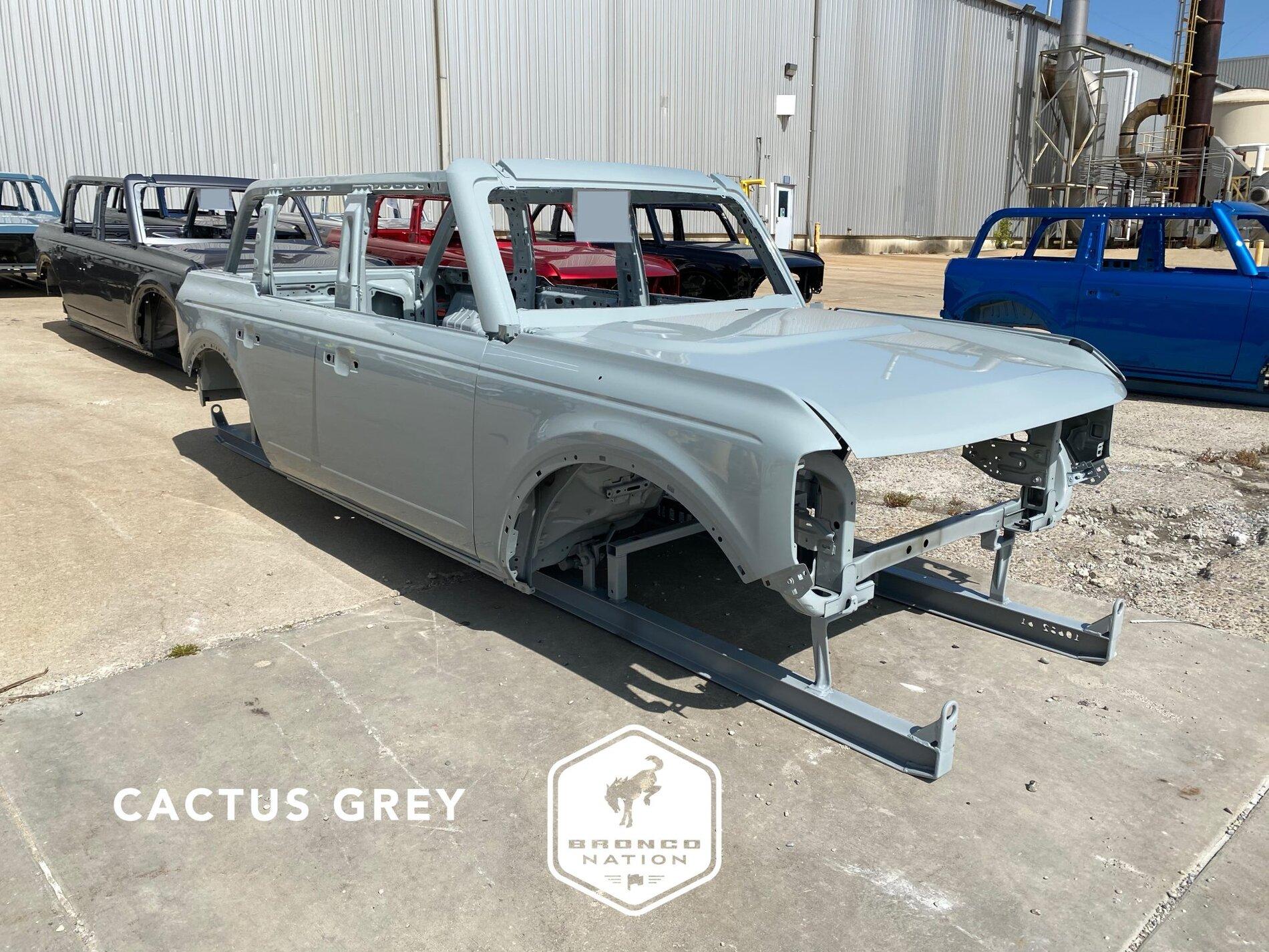 Ford Bronco Bronco colors: Then & Now 2021 Bronco Cactus Gray painted body sample