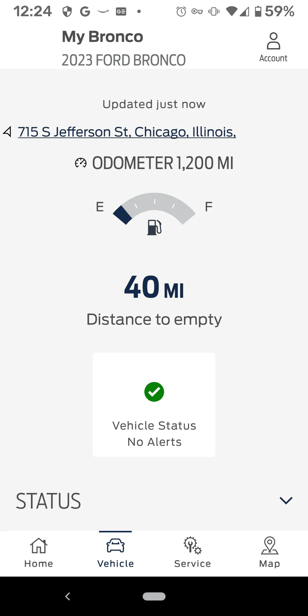 Ford Bronco Ford pass not showing current location 1700332041514