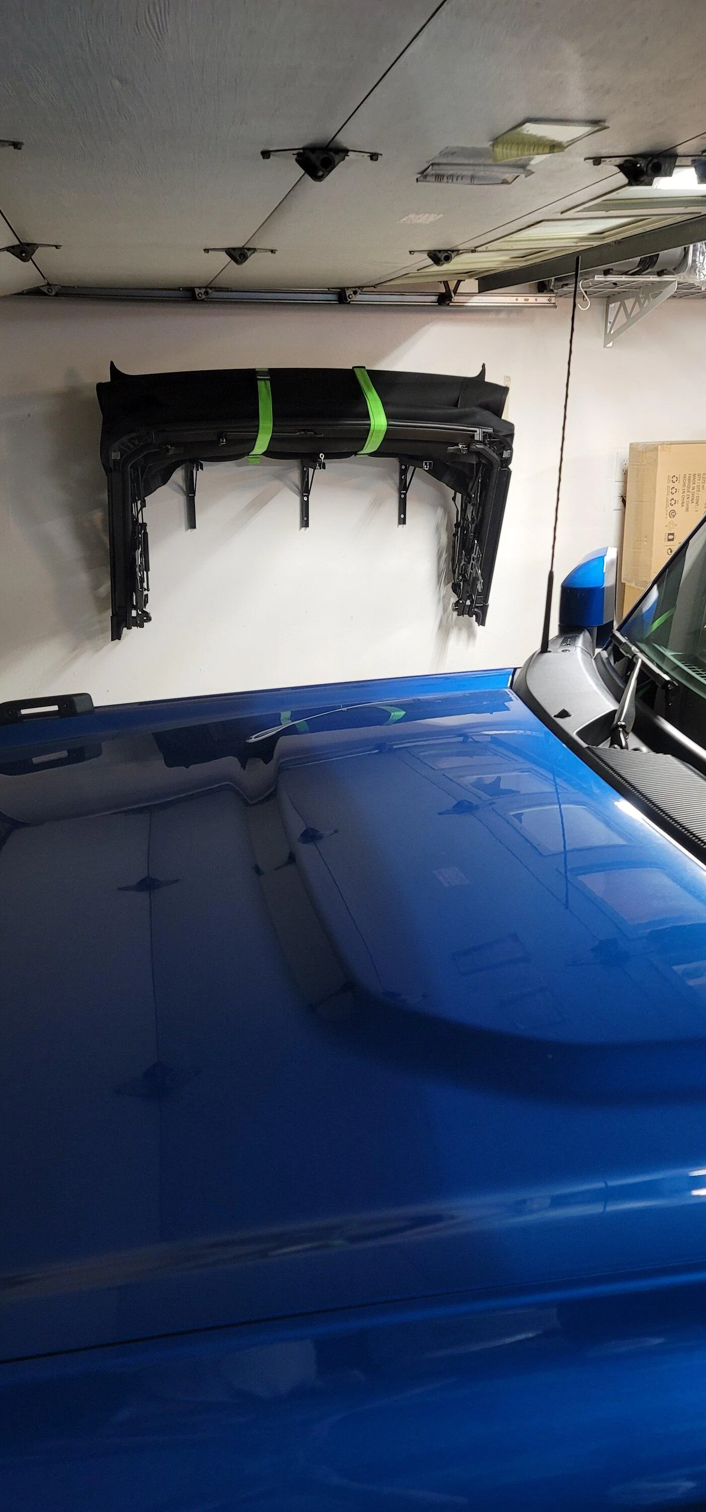 Ford Bronco DIY: SoftTop wall storage / hideaway L brackets 20231112_172651