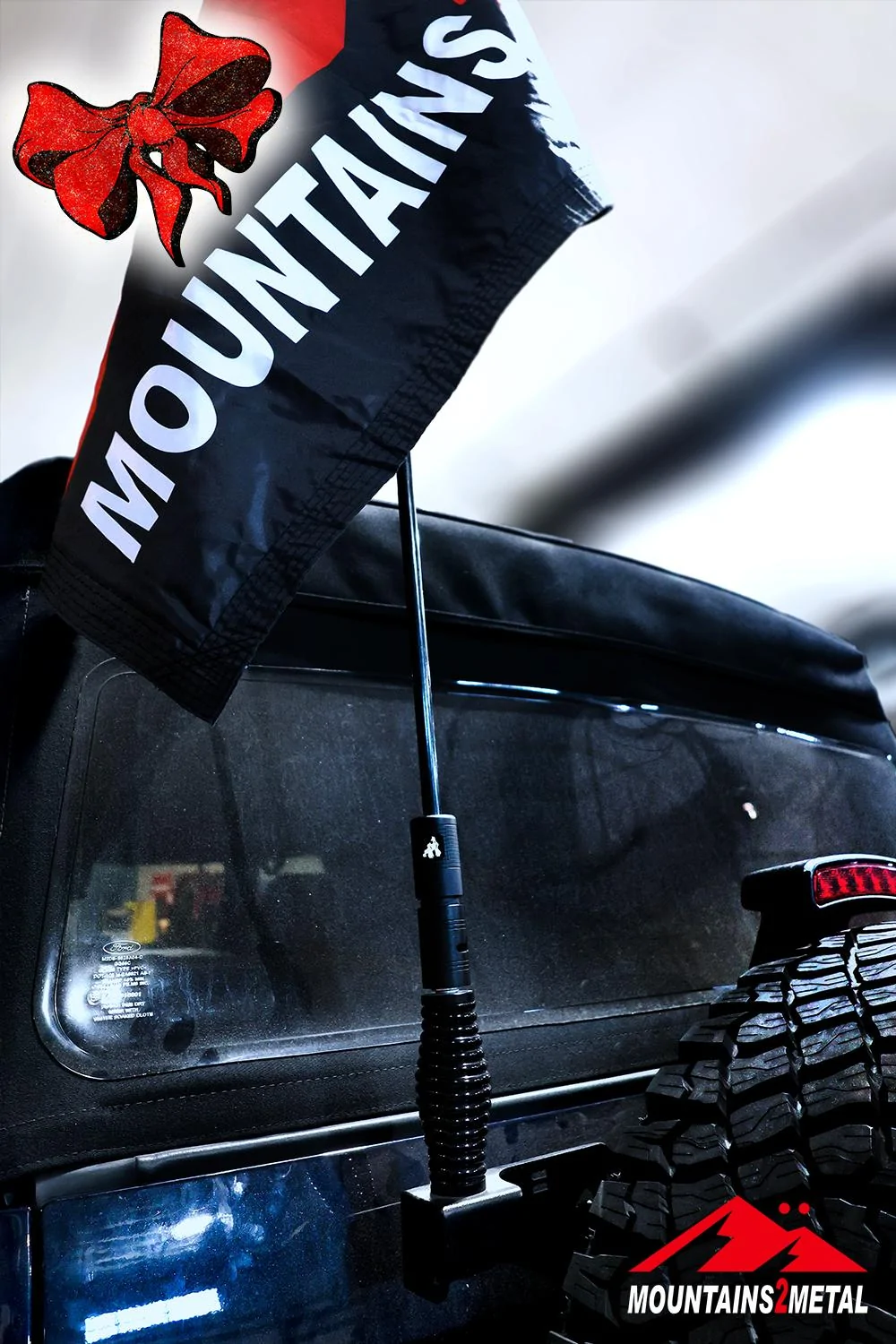 Ford Bronco Mountains2Metal Antenna/Flag Mount IMG_1024_CHRISTMAS