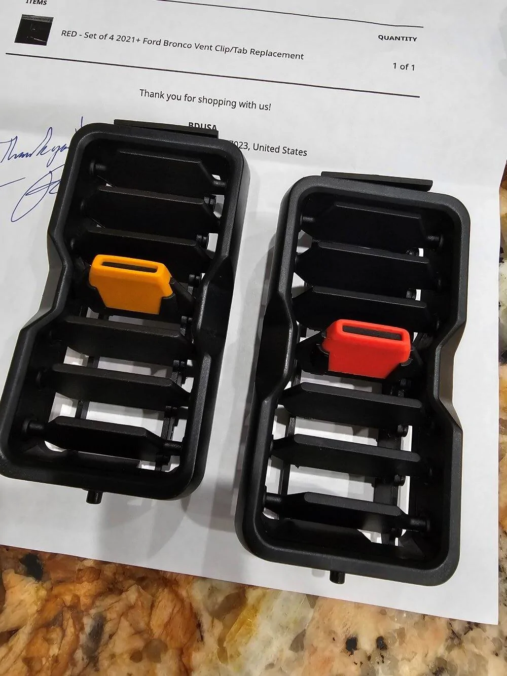 Ford Bronco BDUSA Replacement Vent Clip / Vent Tabs Now Available 20231120_145421a