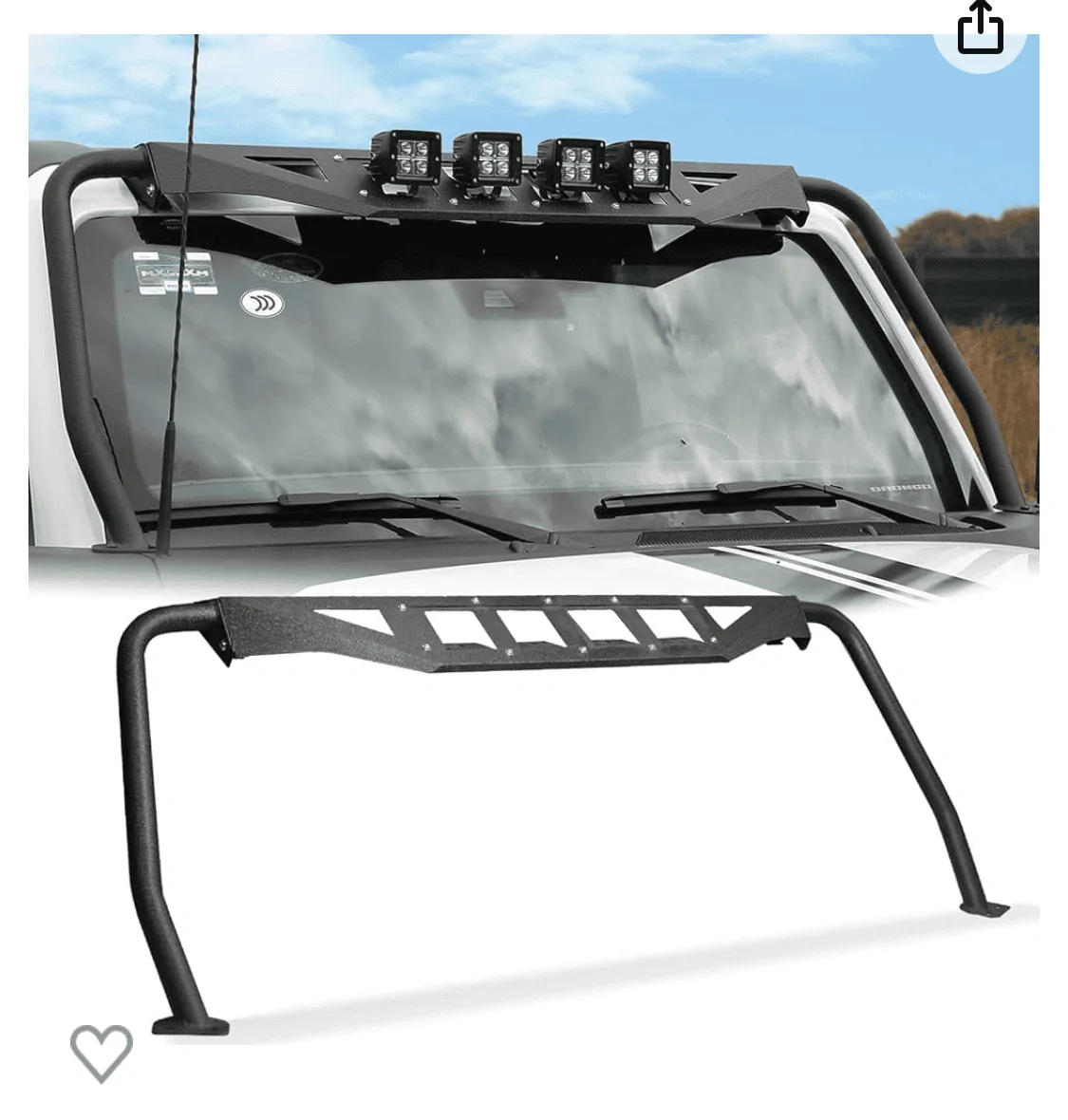 Ford Bronco Can somebody make a  simple front rack that doesn't impede the softop? 1700606777171