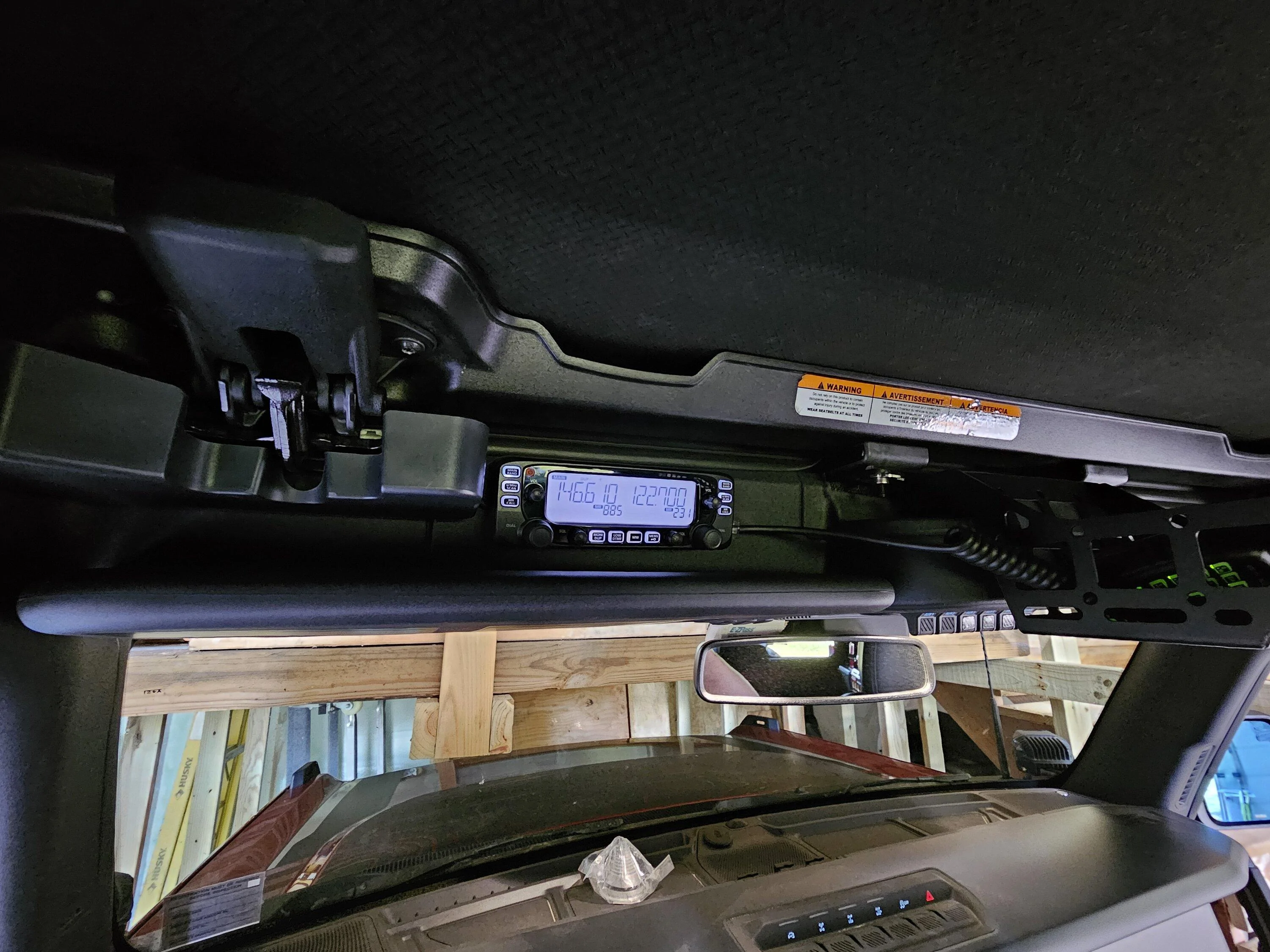 Ford Bronco Ideas for running a cable from the center dash accessory mount 20230423_154638