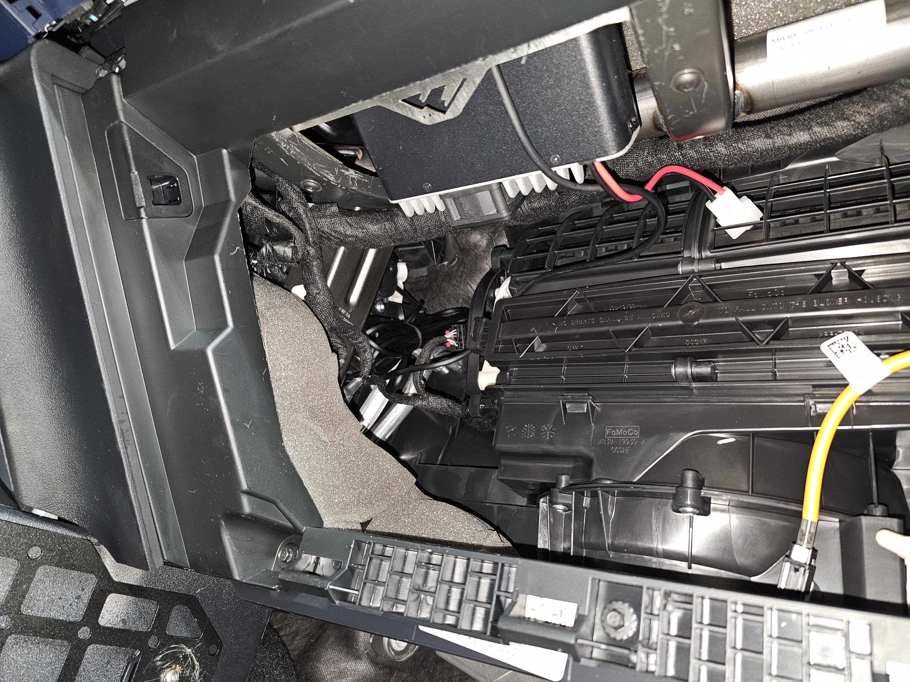 Ford Bronco Ideas for running a cable from the center dash accessory mount 20230318_145429