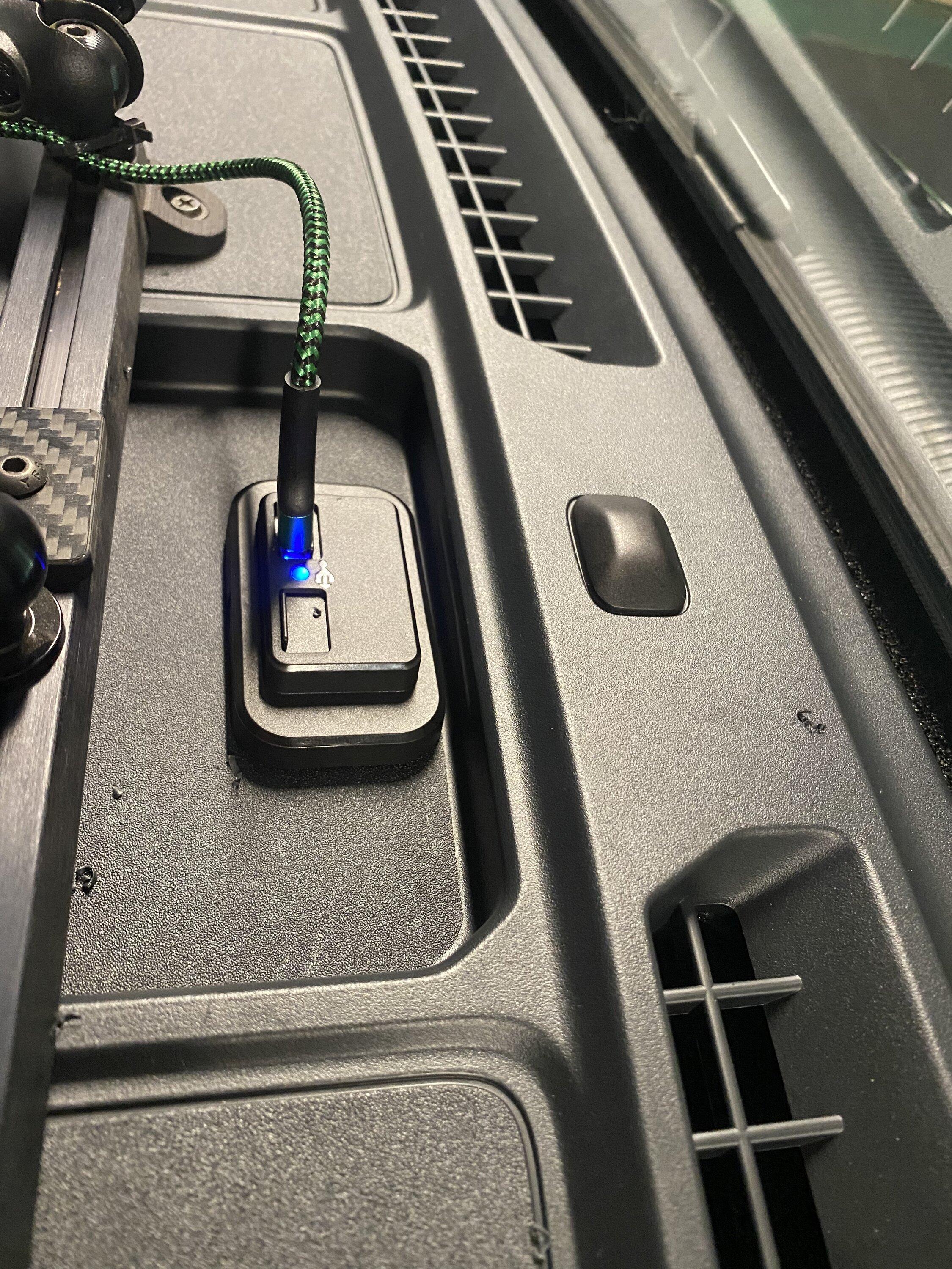 Ford Bronco Ideas for running a cable from the center dash accessory mount 7F9F6A50-36BB-4B92-AAE8-F699D639920F