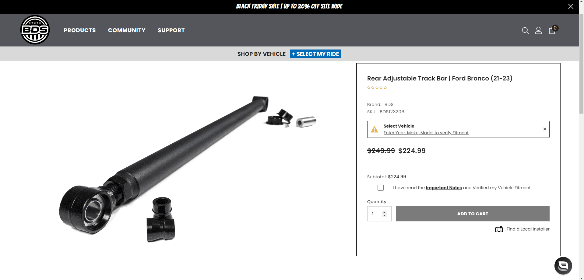 Ford Bronco Who has the BDS Track Bar? Screenshot 2023-11-26 221939
