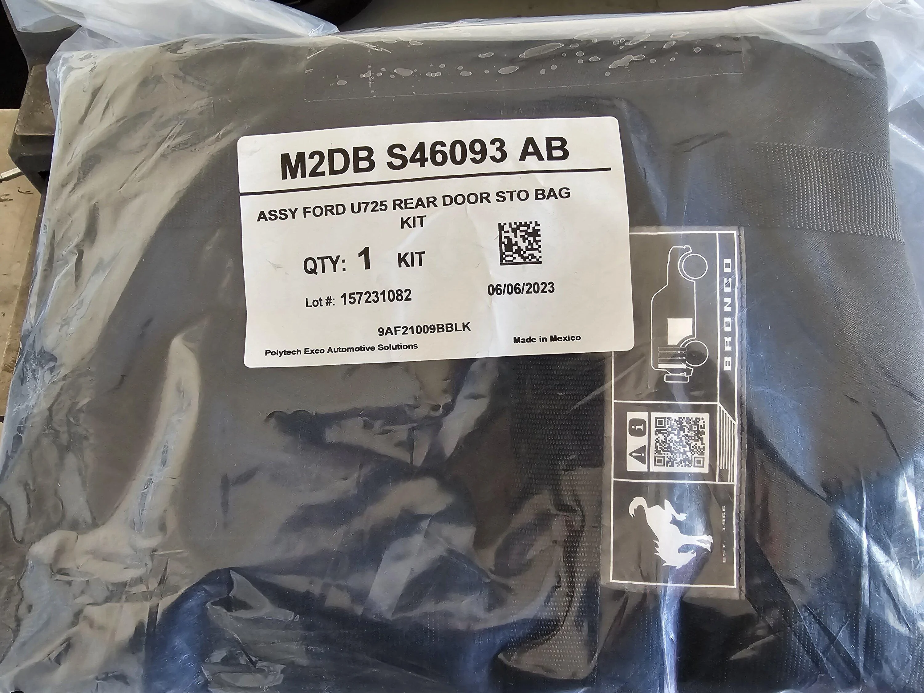 Ford Bronco 4 door storage bags 20231127_132435