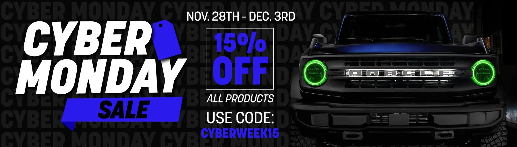 Ford Bronco CYBER WEEK SAVINGS are here!!! Code INSIDE BFCM-extended-bronco-