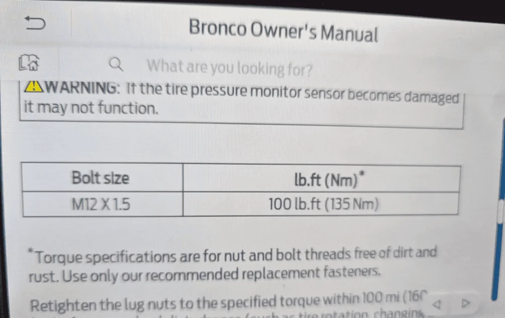 Ford Bronco Wildtrack wheel questions 1701297649425