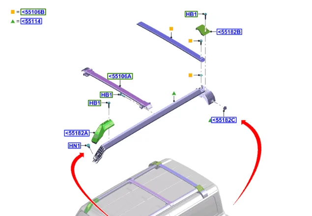 Ford Bronco OEM rack, missing all screws - where to source? 1701346850013