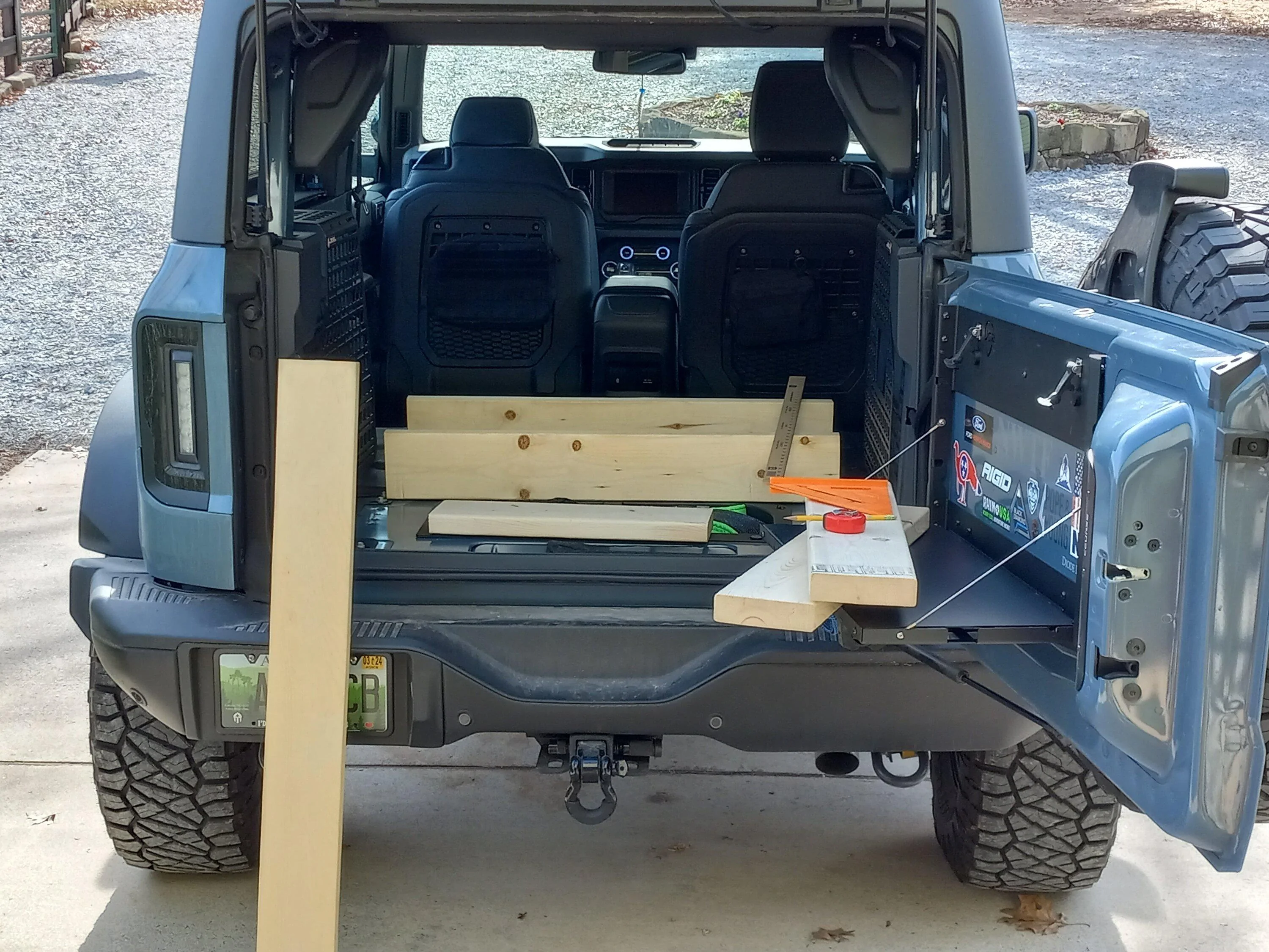 Ford Bronco KRAKEN's DIY Rear Seat Delete / Raised Cargo Platform with locking storage 20231113_122725