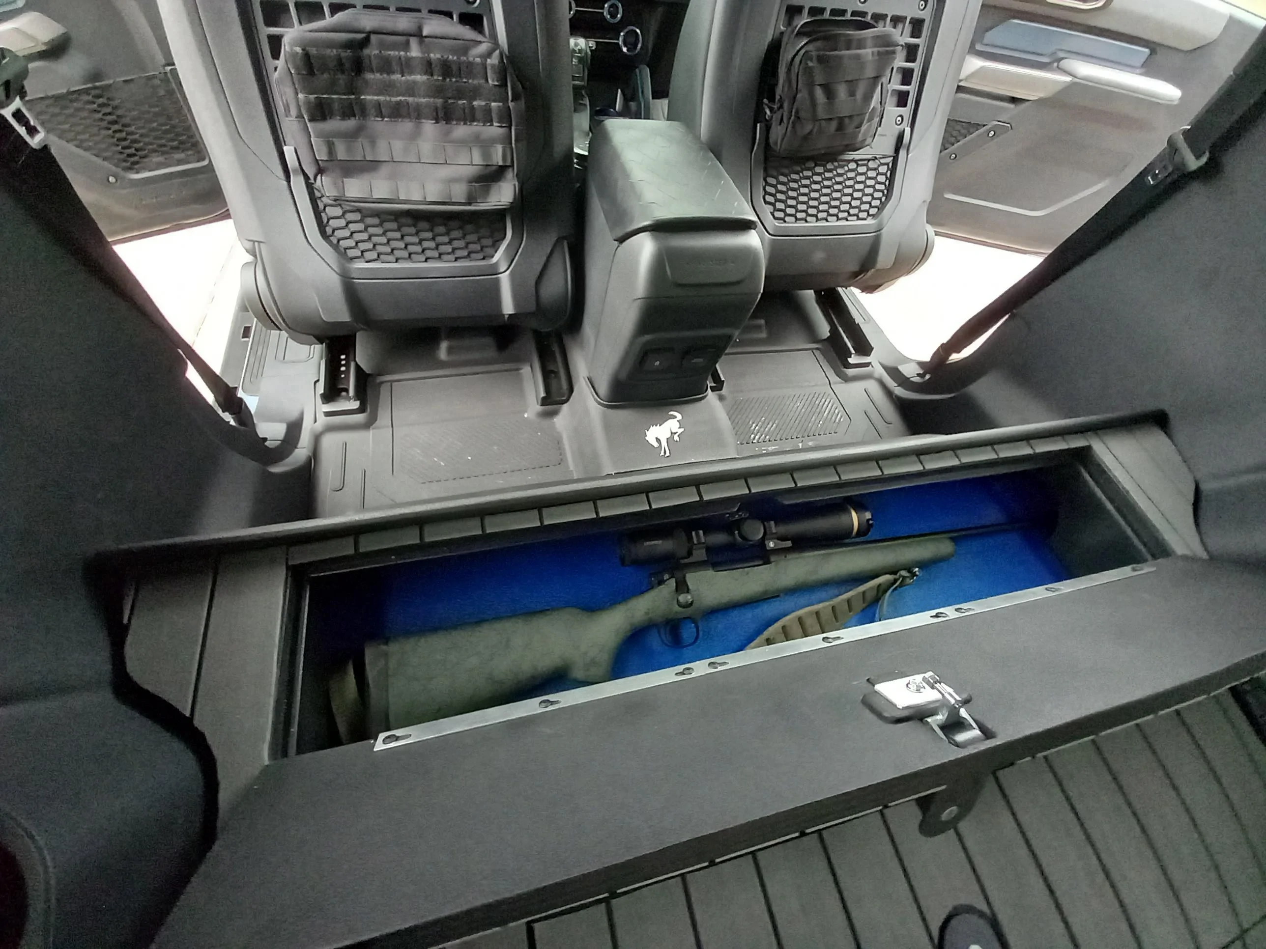 Ford Bronco KRAKEN's DIY Rear Seat Delete / Raised Cargo Platform with locking storage 20231201_111230