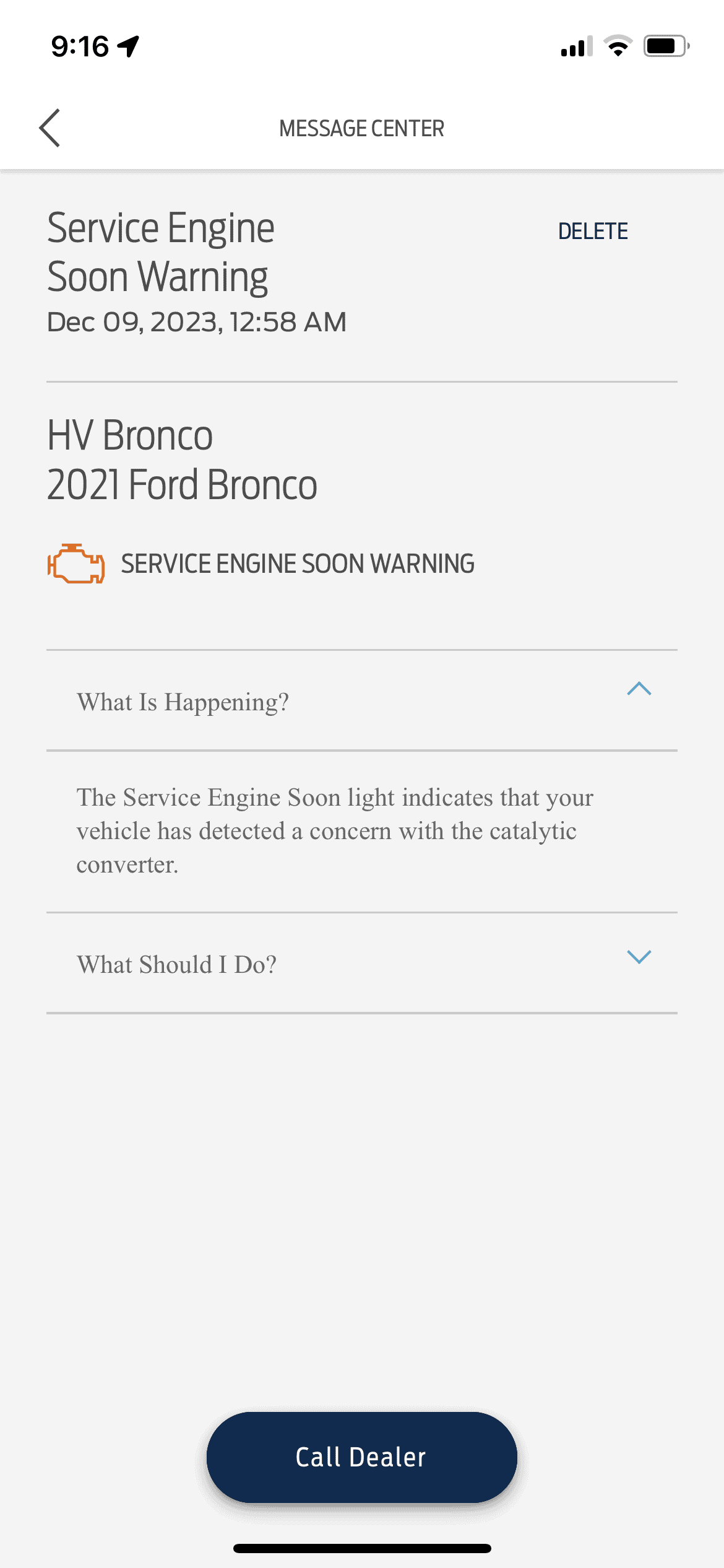 Ford Bronco DTC P0420 - Check Engine Light for Catalytic Converter IMG_5361
