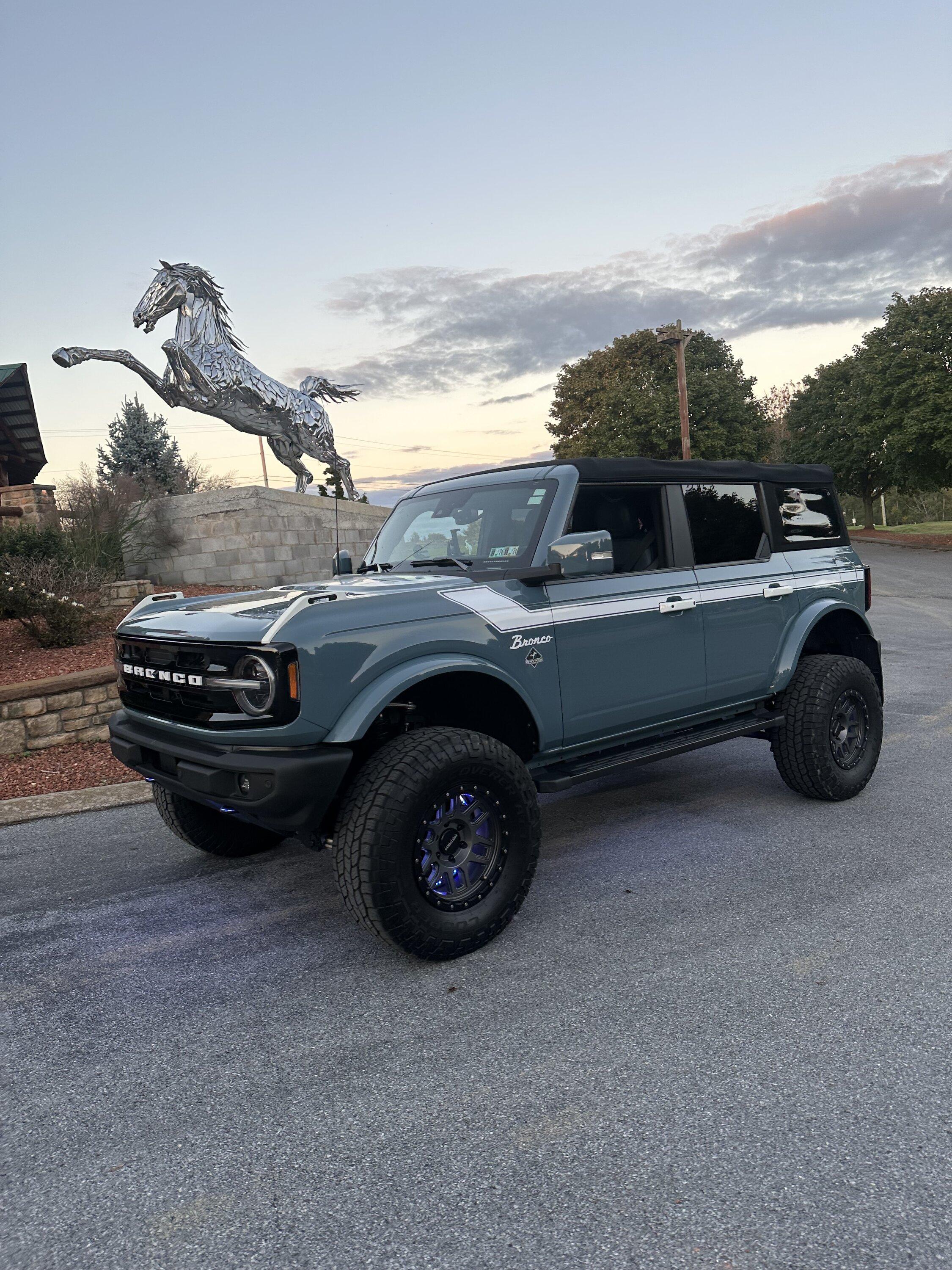 Ford Bronco More pics with the chrome horse and our bronco IMG_0578