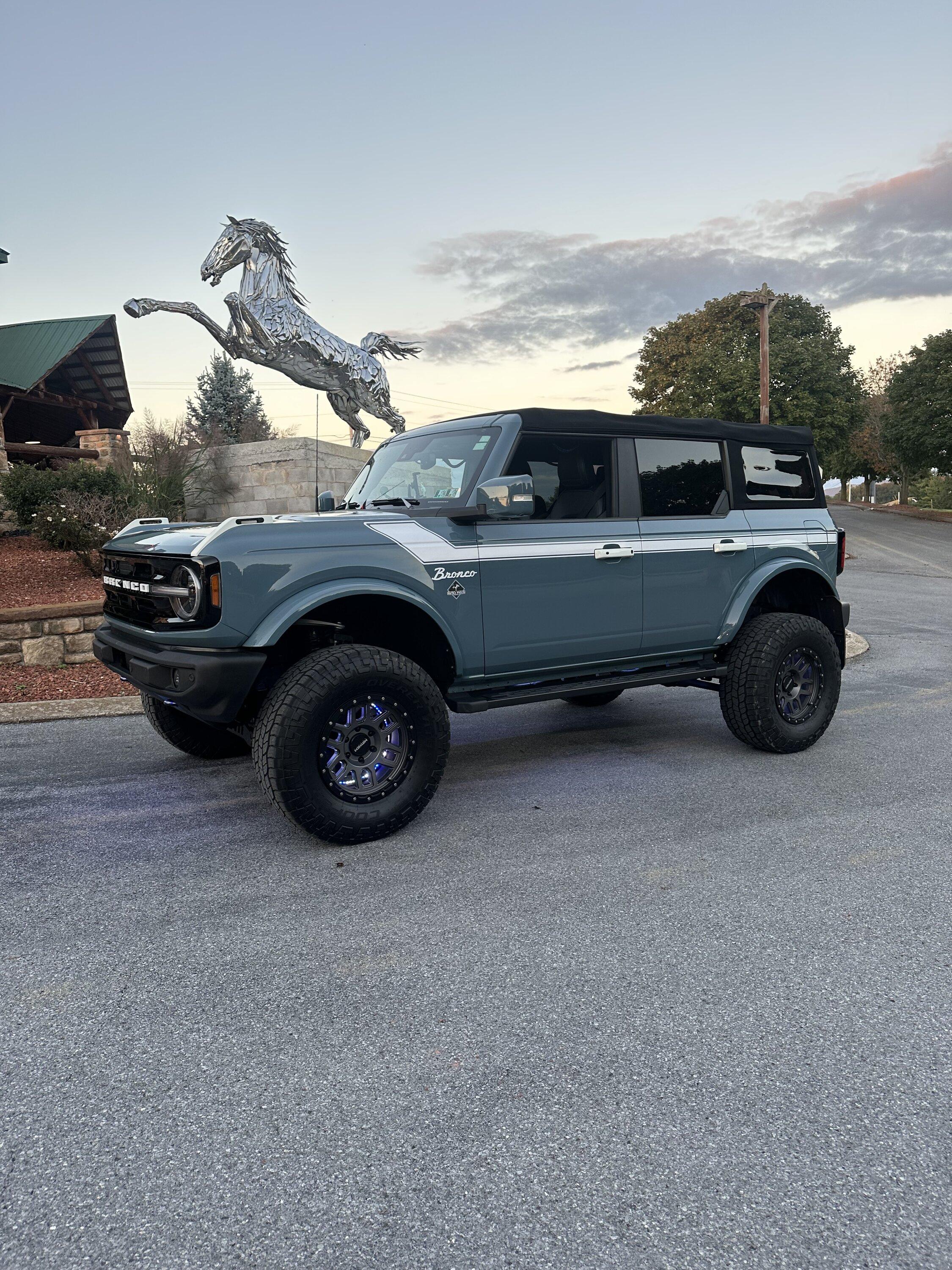 Ford Bronco More pics with the chrome horse and our bronco IMG_0576