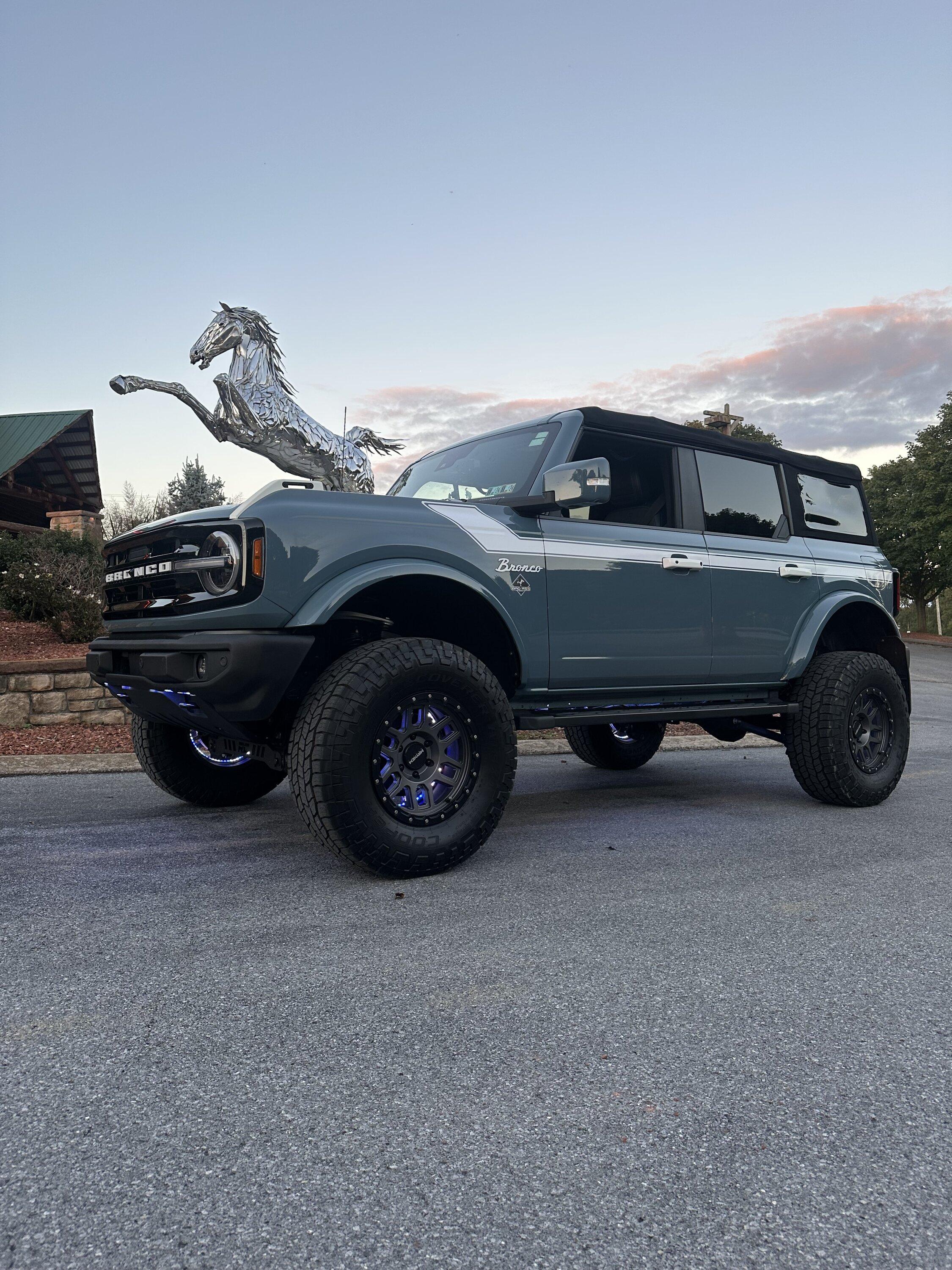 Ford Bronco More pics with the chrome horse and our bronco IMG_0571