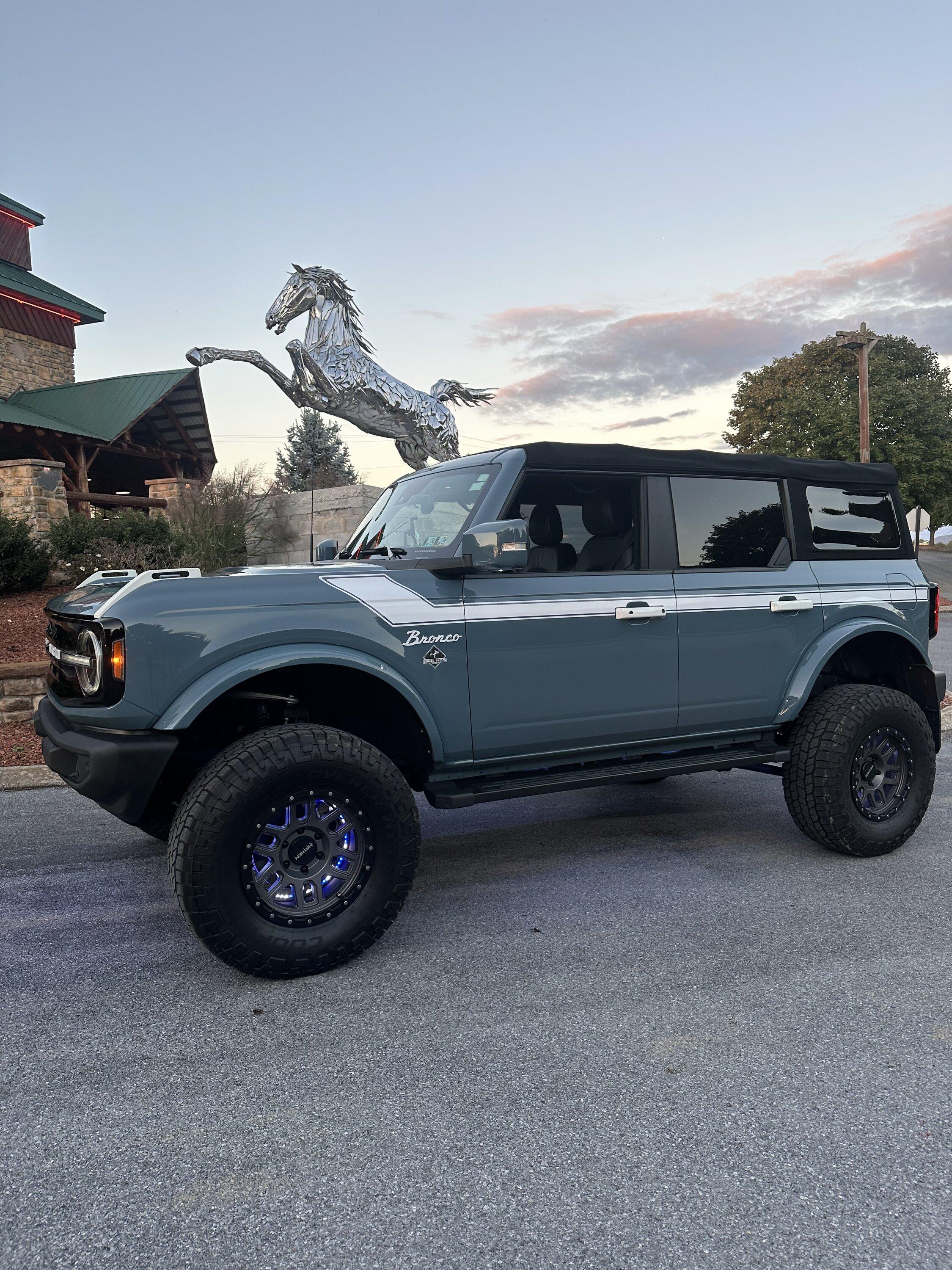 Ford Bronco More pics with the chrome horse and our bronco IMG_0567