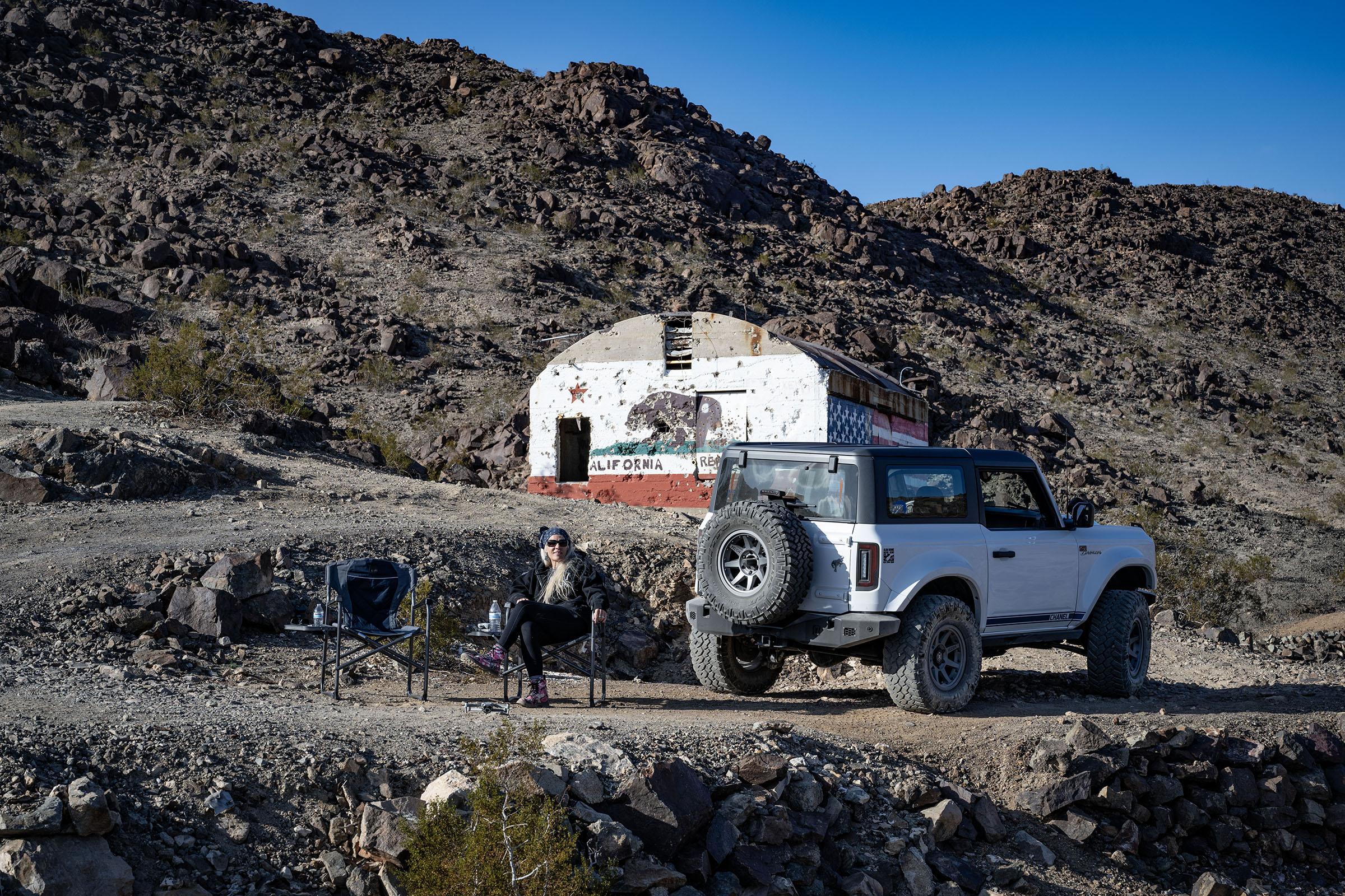 Ford Bronco Wheeling in the Old Dale Mine area Joshua Tree National Park DTS_6284X