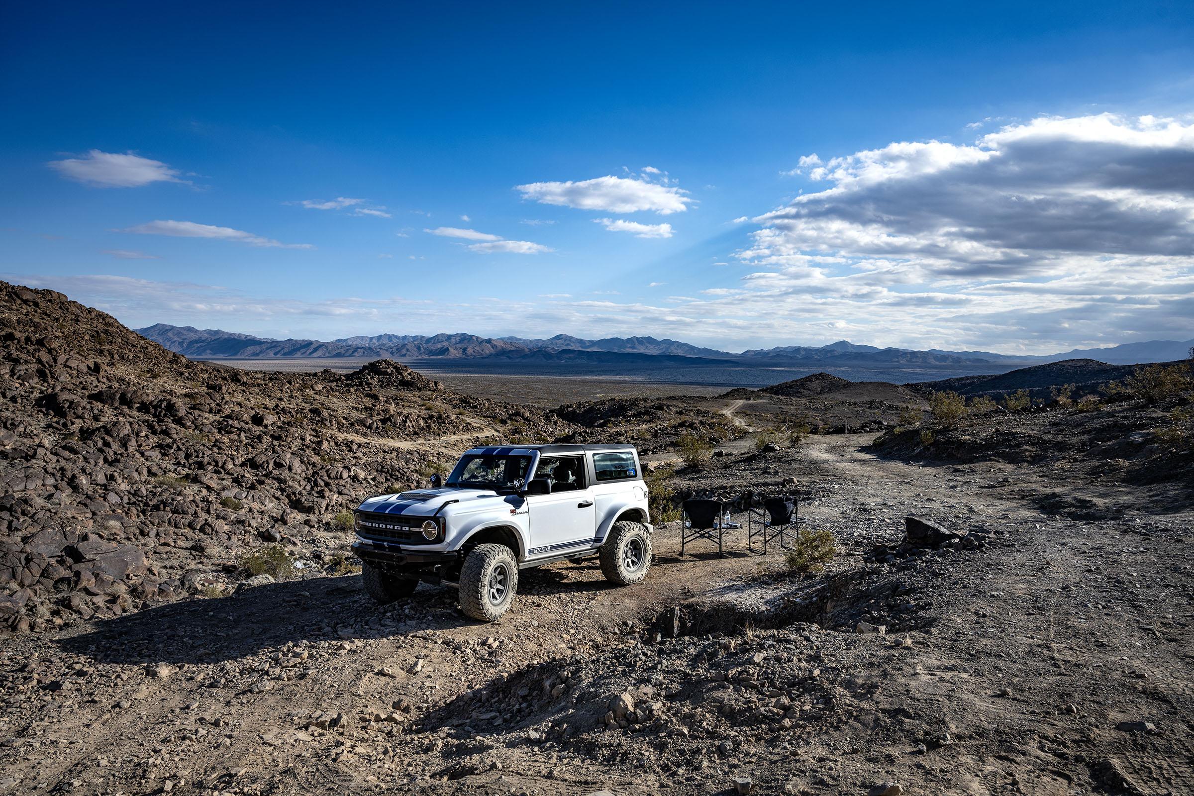 Ford Bronco Wheeling in the Old Dale Mine area Joshua Tree National Park DTS_6295X