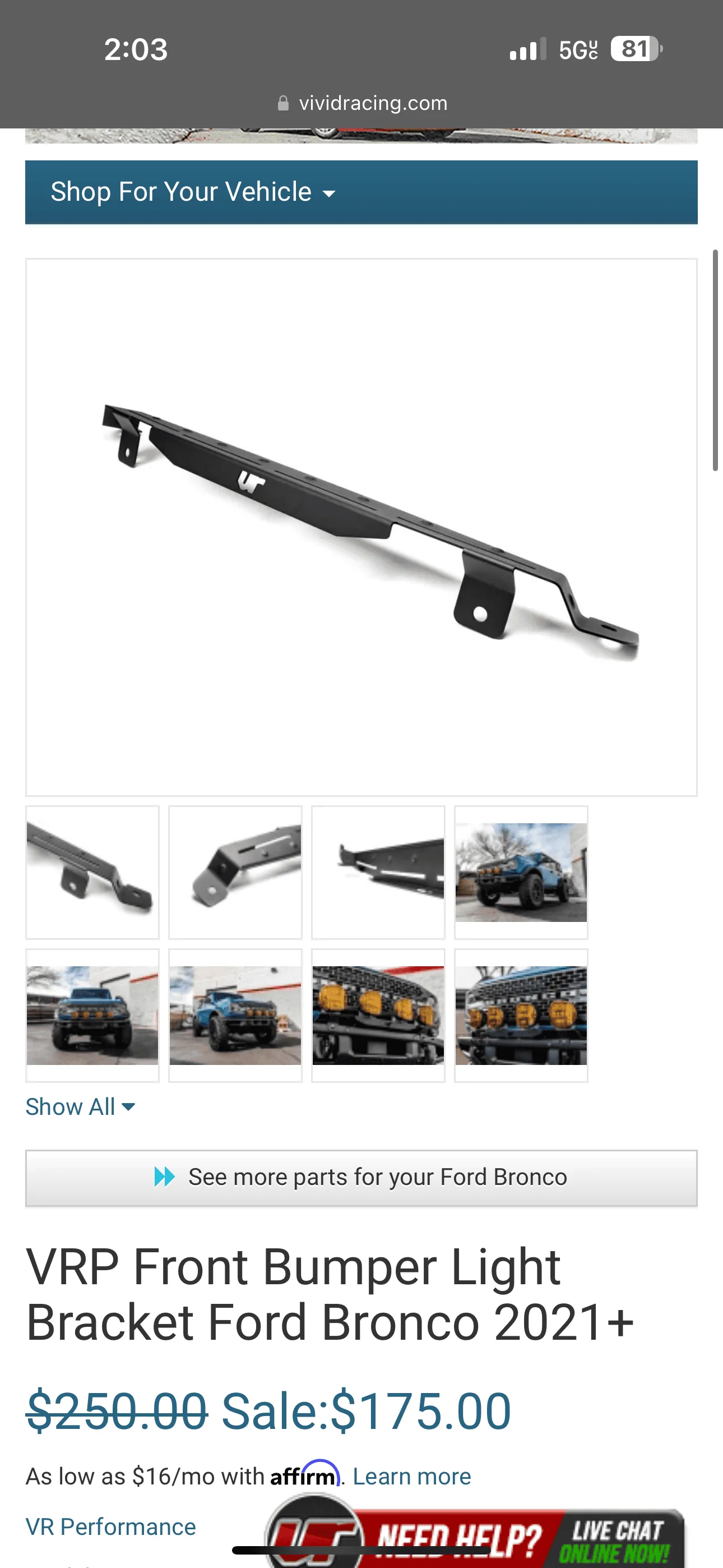 Ford Bronco LP6 and mounting options for modular bumper 1702418646005