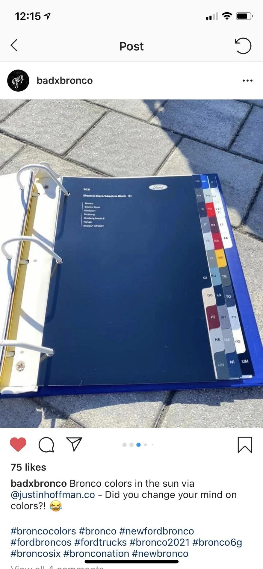 Ford Bronco Paint samples in the sun D9BC2394-2DAA-4482-8853-93B59ED005FA
