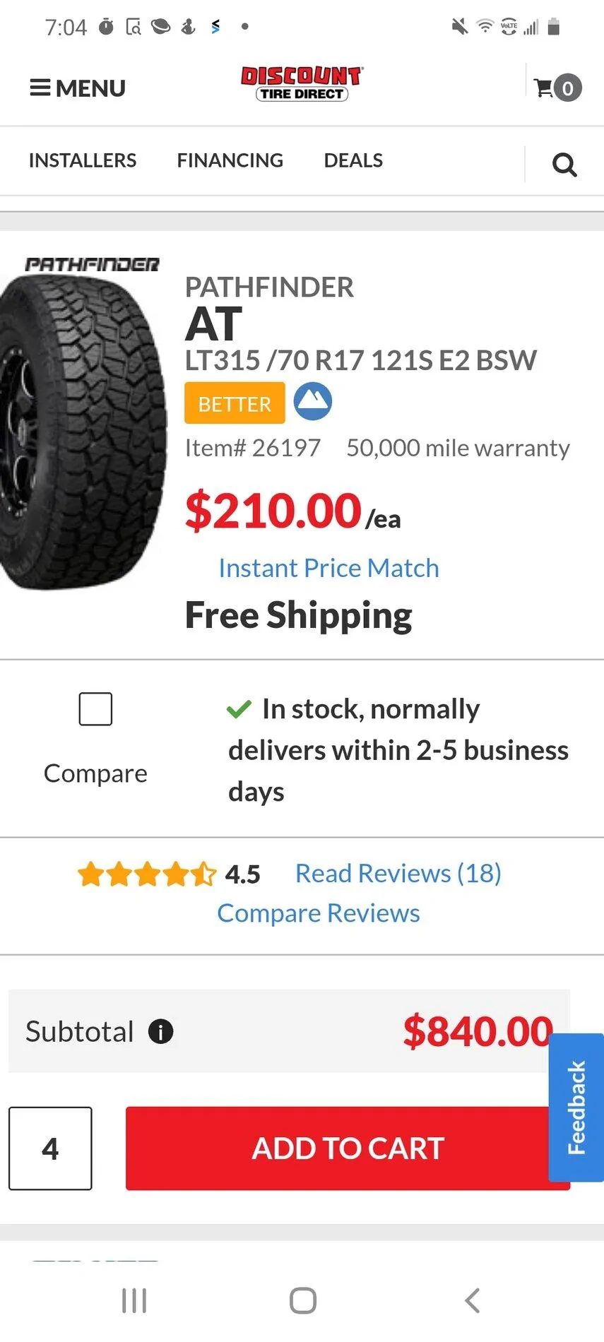 Ford Bronco Discount replacement tire thread. Screenshot_20201107-070404_Samsung Internet