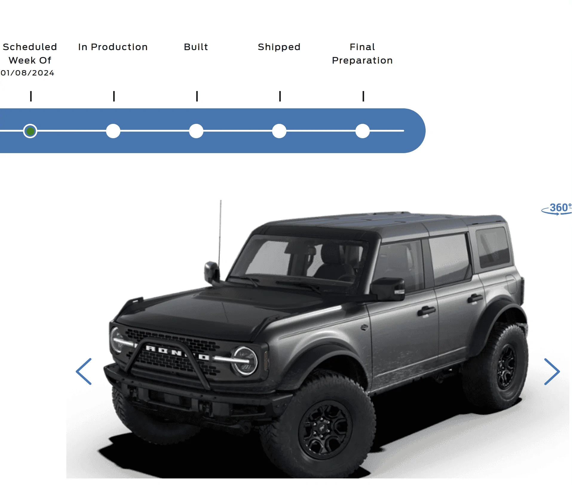 Ford Bronco Bronco Build Week 1/8/2024 Screenshot 2023-12-20 201837