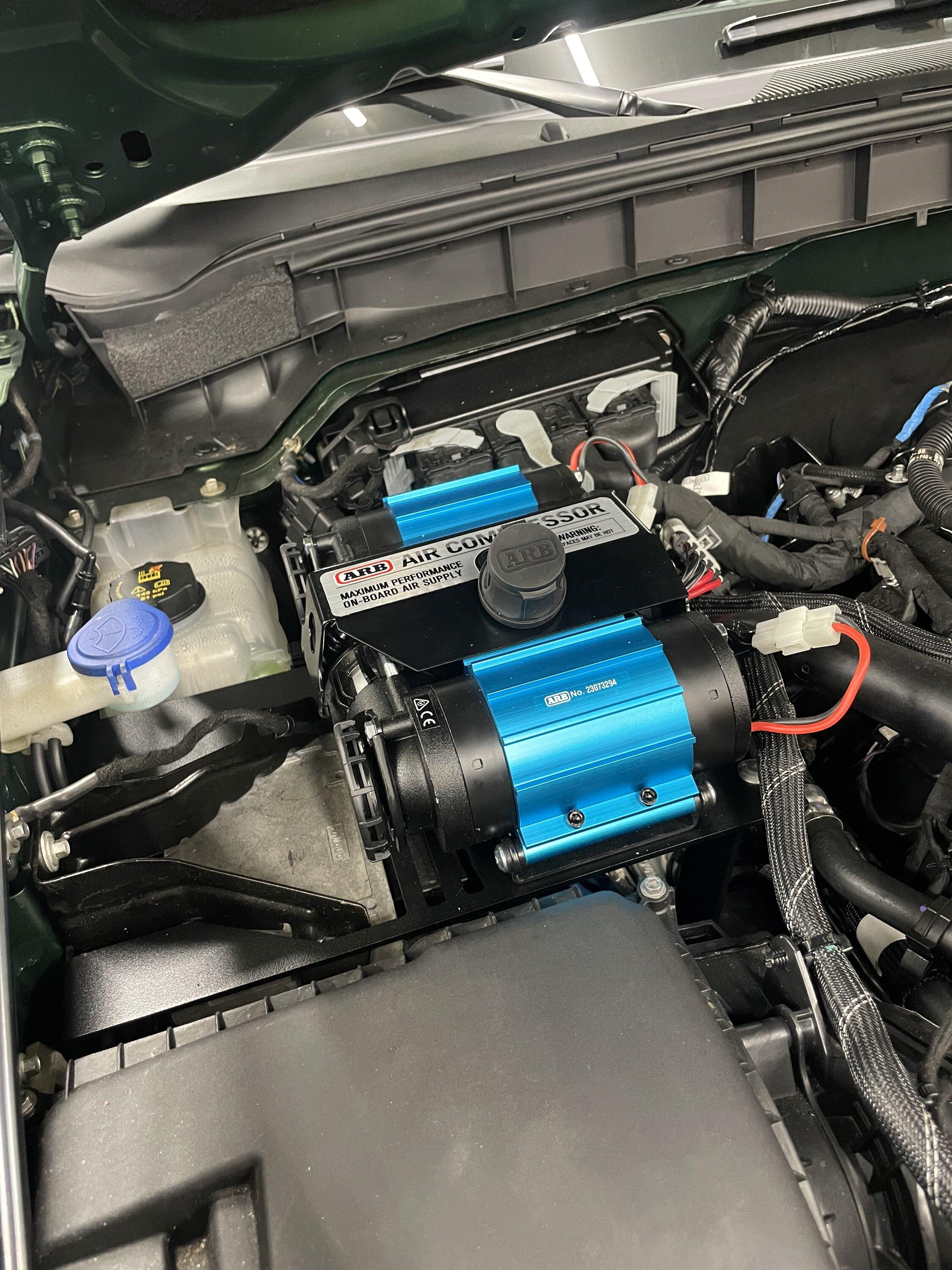 Ford Bronco ARB Compressor Engine Bay Mount from KR Off-Road | Easiest Compressor Kit to Install | USA MADE Photo Dec 21 2023, 12 58 03 PM