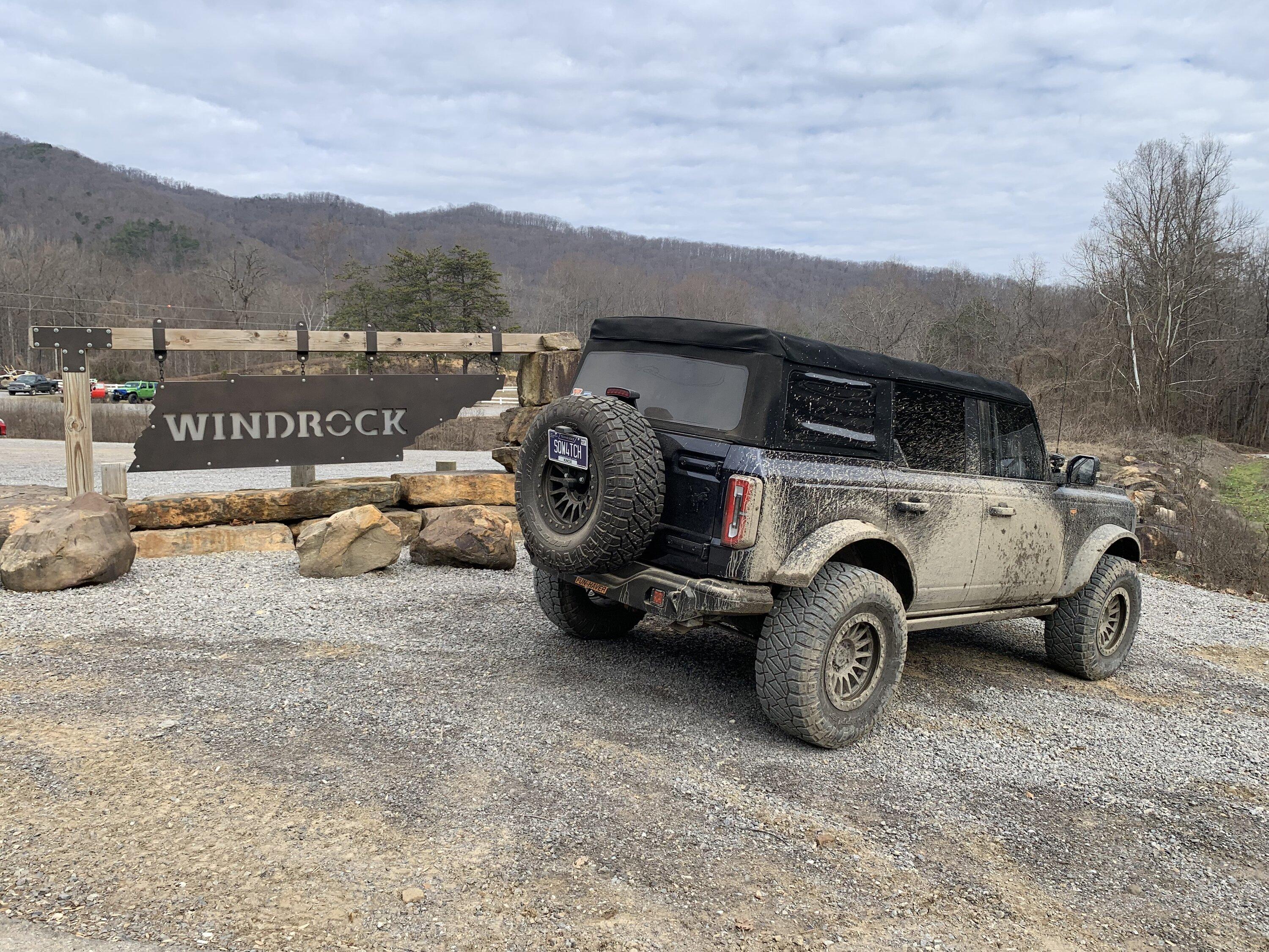 Ford Bronco Yule tide run at Windrock Park TN wind
