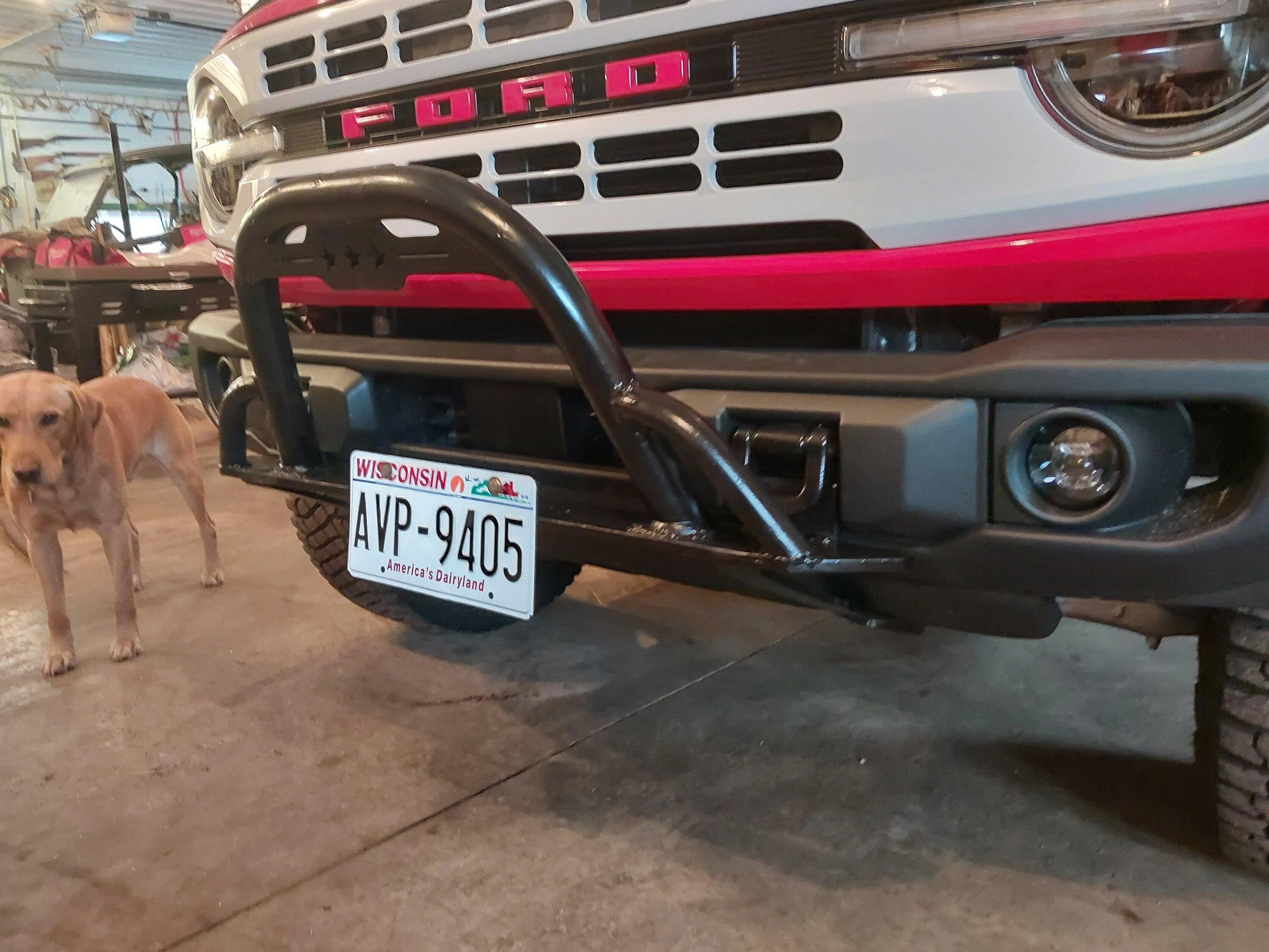 Ford Bronco Front  license plate shop built  solution 20231231_114322