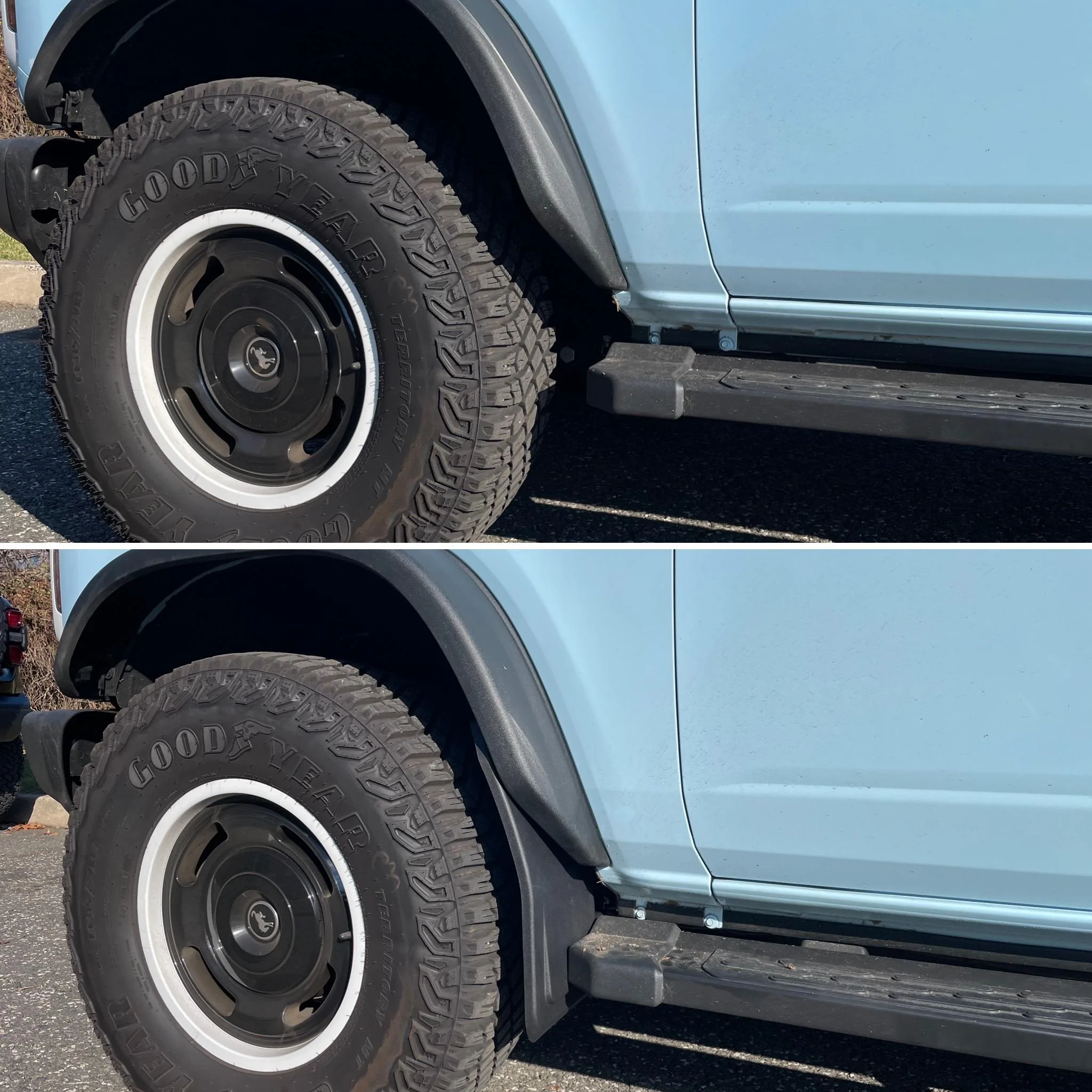 Ford Bronco Heritage gets much needed front mud flaps 26A2CE35-F52E-4A25-9B8E-889193048719