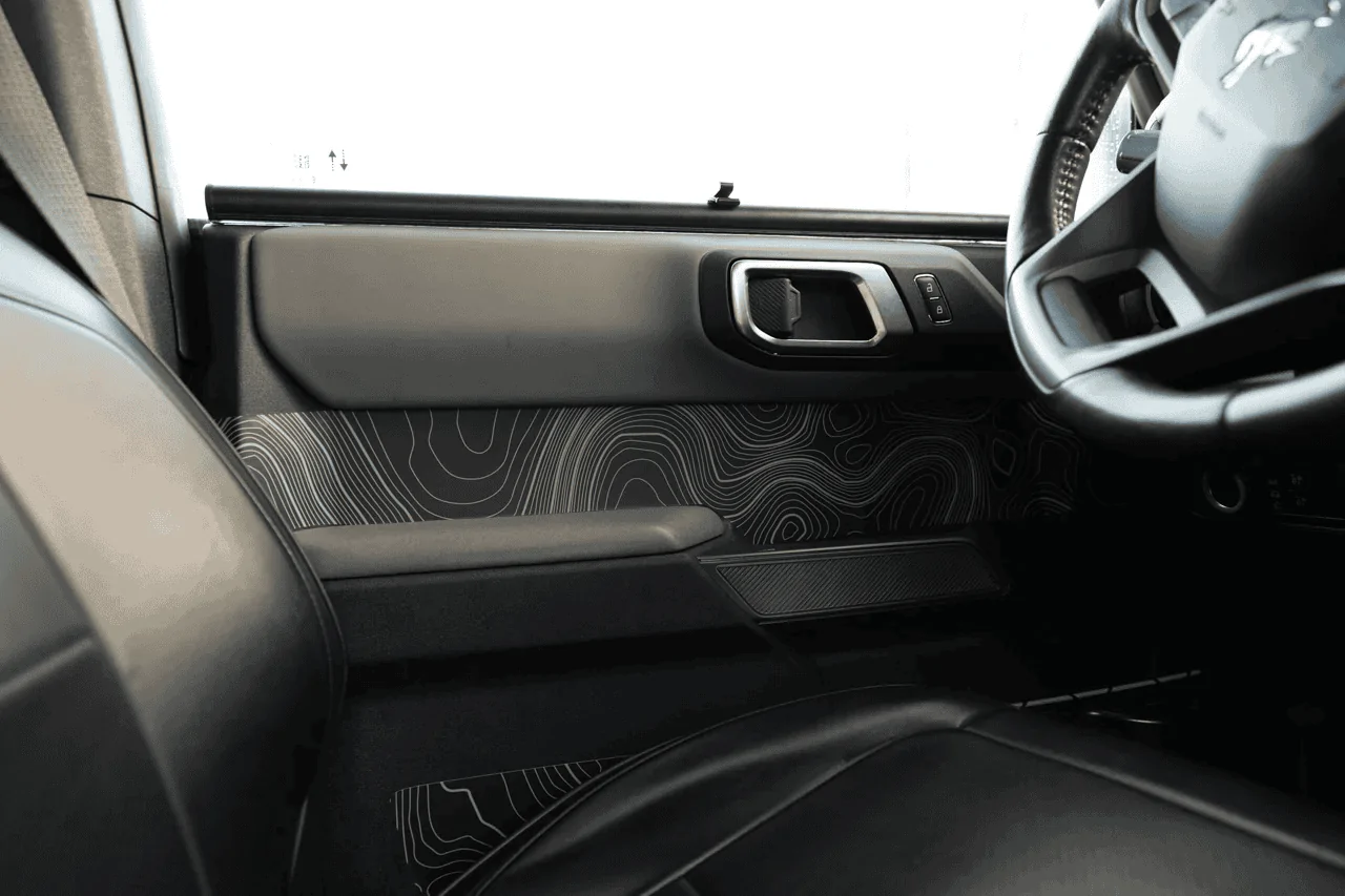 Ford Bronco StickerFab Topographical Map Interior Door Card Overlays 1704325429868